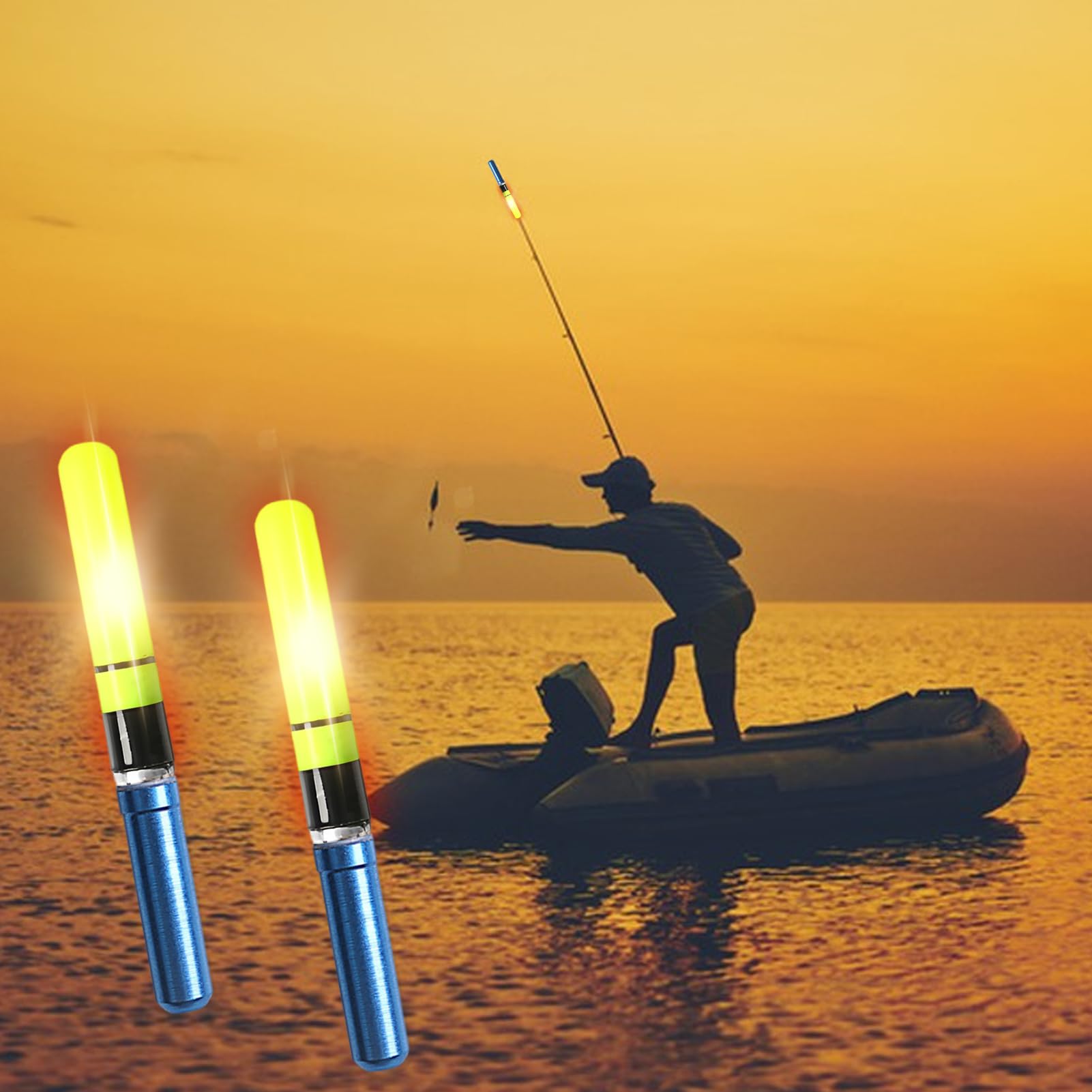 LED Knicklichter Angeln 5 Stück - Mit Bissanzeiger Und Glocke