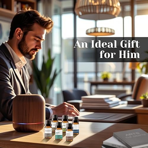 Miniatura 7 de Juego de aceites esenciales, aceites esenciales para aromaterapia, aceites esenciales de aromaterapia para hombre (0.2 x 0.3 fl oz), cuero, ron de