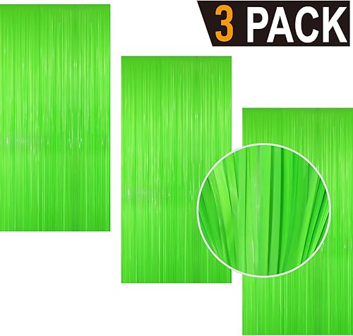 Miniatura 299 de GOER - Cortinas de tiras metálicas/oropel para fiestas, telón de fondo para fotos, cumpleaños, graduaciones, decoraciones y Año Nuevo, de 6.4 x 9.8