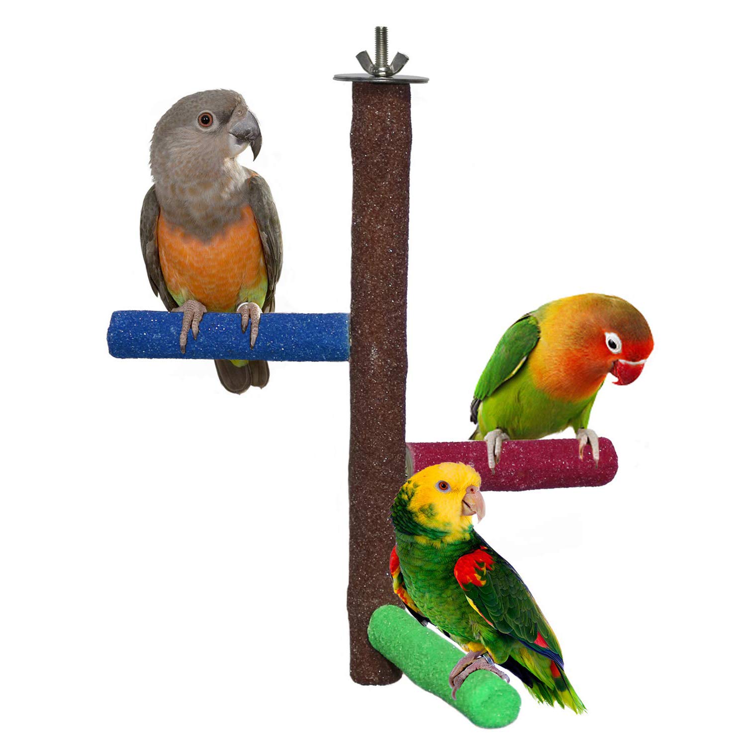 Western Era Perch Toy Cage Hanging Rough-surfaced - Sand Perches Natural Wooden Stand for Parakeet and Other Small Bird Keeps Beaks & Claws Trimmed (B087RDX918) Amazon Price History, Amazon Price Tracker