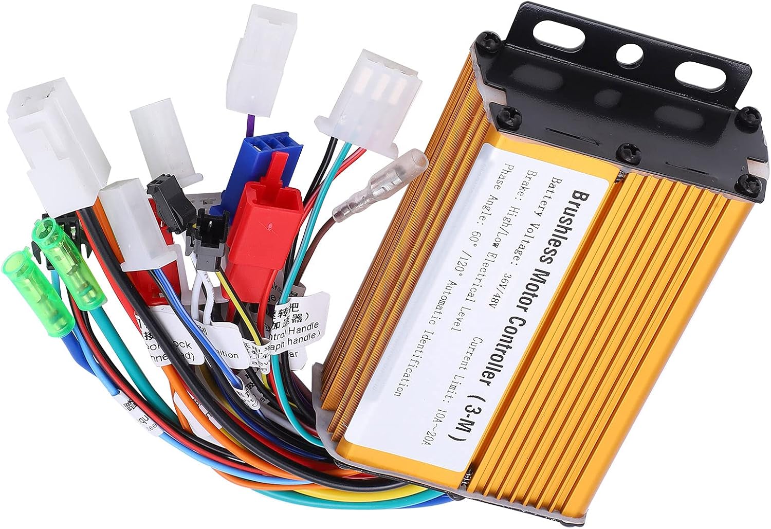 6 Tube 3 Mode Sine Wave Controller, Electric Bike Scooter Brushless Speed Motor Controller, Motor Controller for Smooth Ride