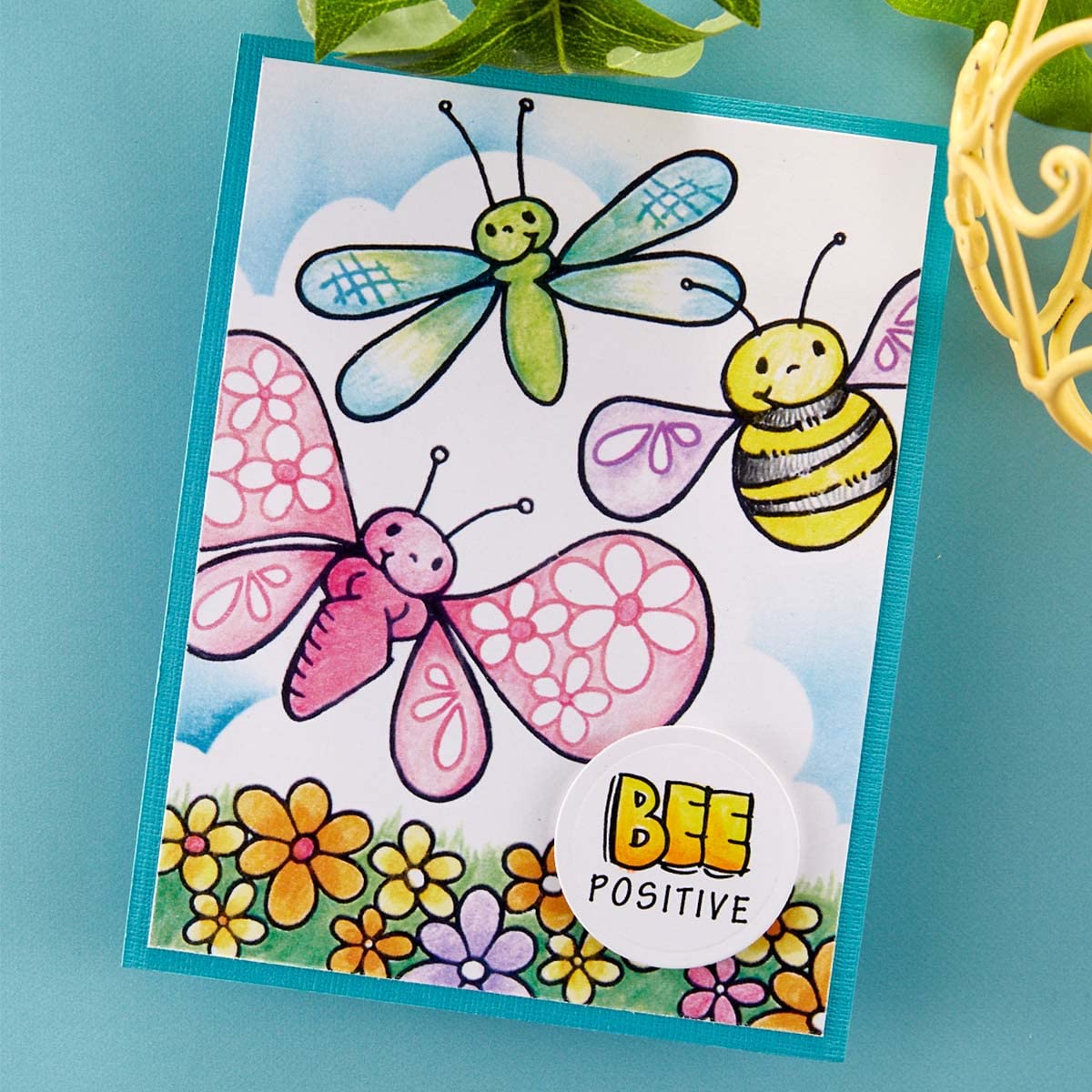 Spellbinders Stampendous FransFormer™ Bees Clear Stamps, Grey - Image 2
