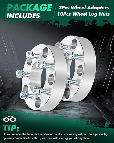 Miniatura 7 de SCITOO Adaptadores de rueda de 1.5 pulgadas, 5 x 5.5 a 5 x 4.5 pulgadas, pernos de 12 pulgadas, compatibles con 1980-1983 para adaptadores de rueda