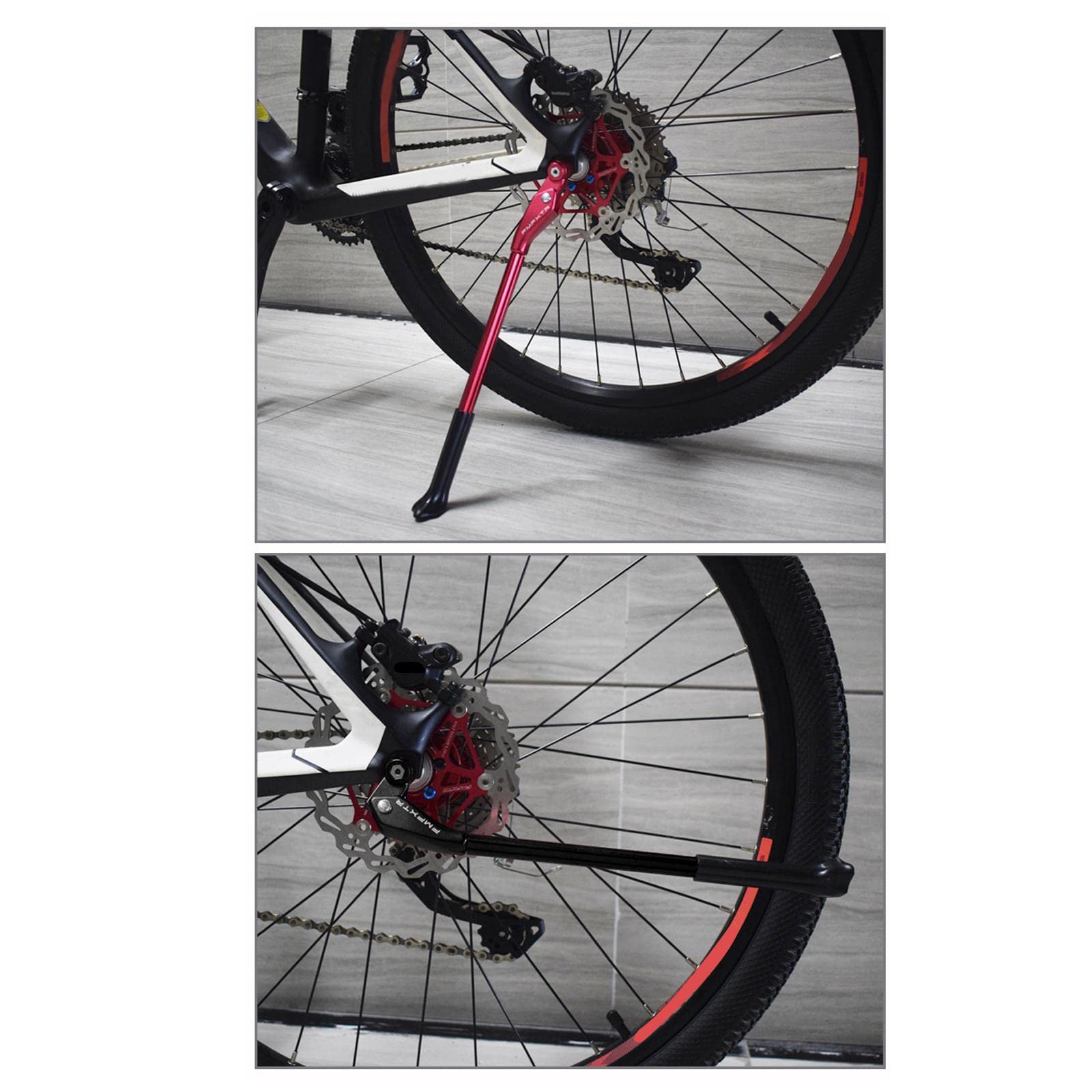 Cavalletto regolabile per bicicletta da 26 a 29 pollici con ruota Mountain Kick Stand MTB nero