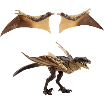 Mattel Jurassic World Hammond Collection Dinosaur Action Figure Mutadon Premium Design with Realistic Eyes Movable Joints and Additional Wings JKM90