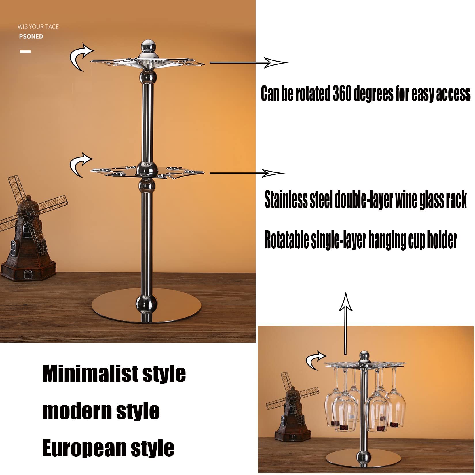 Produktbild von DEFWAY Weinglashalter Gläserhalter Weinglas Rack - Eisen Stielgläser