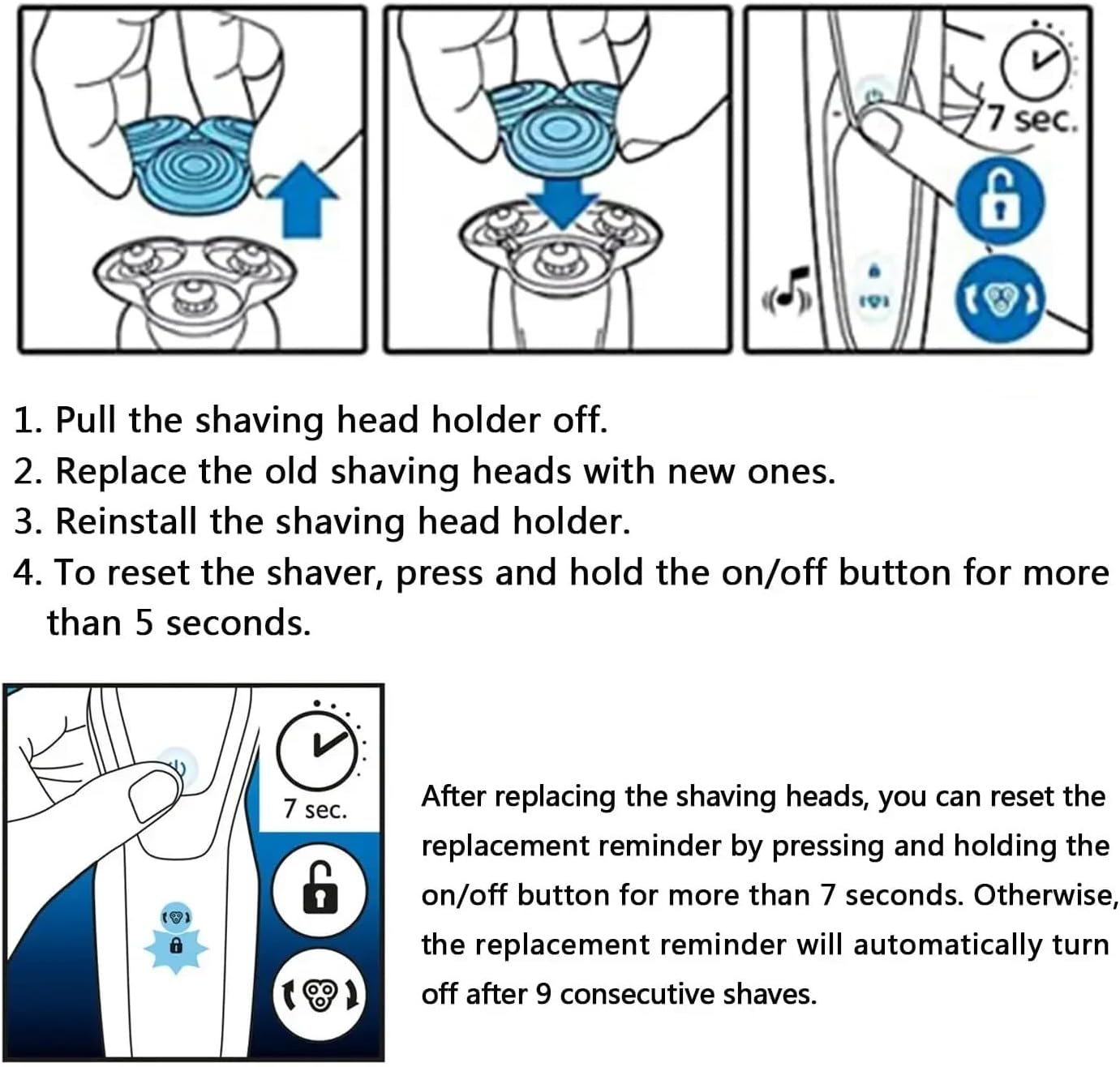 ブレード 3個 交換用シェーバーヘッド フィリップス対応 HQ56 HQ55 HQ4+ HQ3 Reflex Plus HQ6843