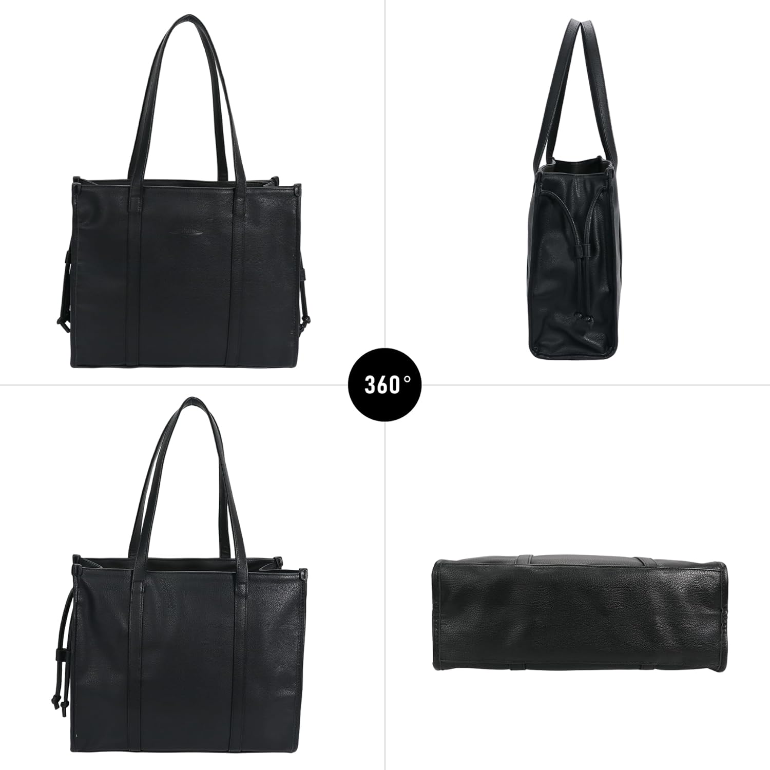 Chinllo Tote Bags for Women Large PU Leather Drawstring Weekend Shopper Handbags Travel Purse