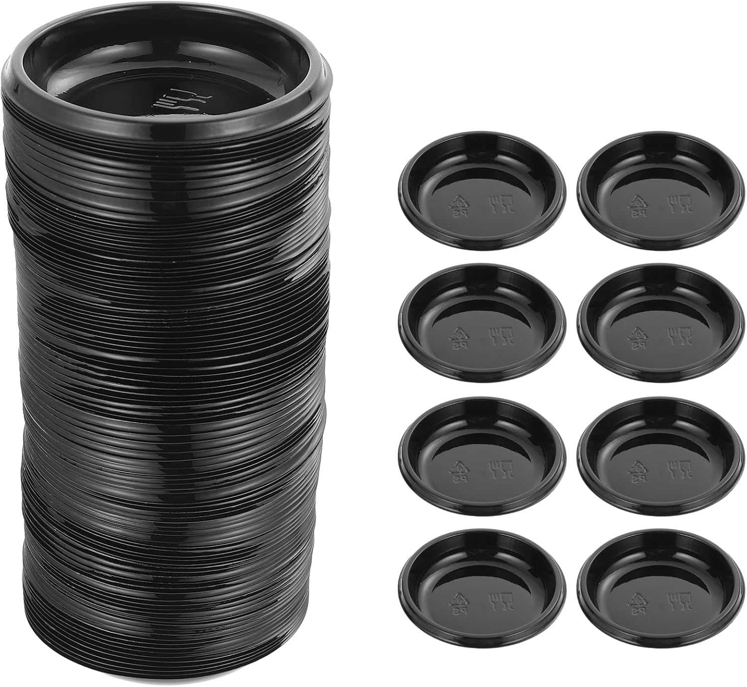 Cabilock Dipping Sauce Dish Soy Bowls 100pcs Disposable Sushi Dish Small Dip Bowls