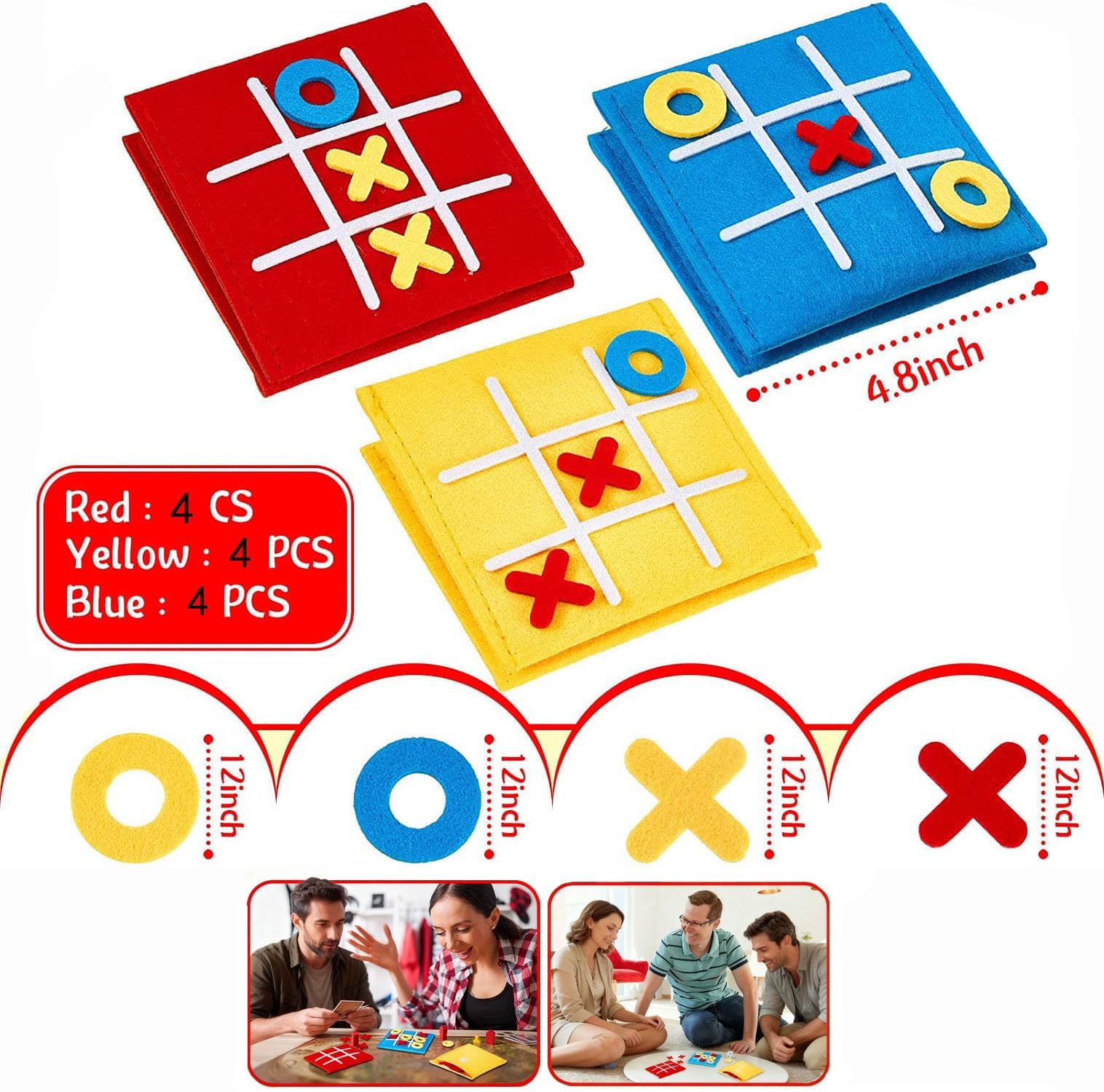 Lot De 12 Jeux Tic Tac Toe En Feutre - Mini Jeux Société Enfants Cadeaux Anniversaire Jeu Tic Tac Toe Enfant Lot De 12 Jeux Tic Tac Toe En Feutre - Mini Jeux Société Enfants Cadeaux Anniversaire Jeu Tic Tac Toe Enfant