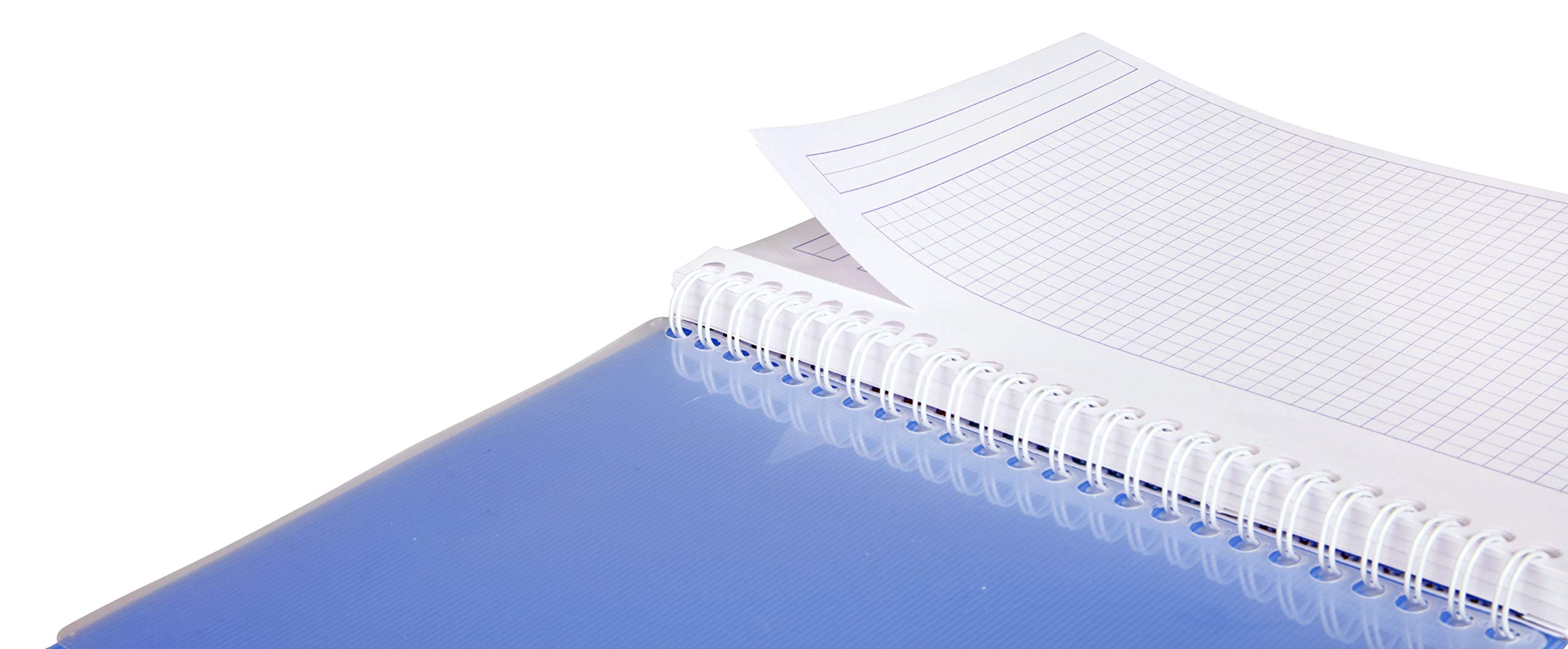 Clairefontaine Linicolor Fresh Proactiv'Book Cahier-Trieur à Spirale A5+ 16x21 cm 180 Pages Détachables Petits Carreaux Cadrées Papier Blanc 90 g Couverture Polypro