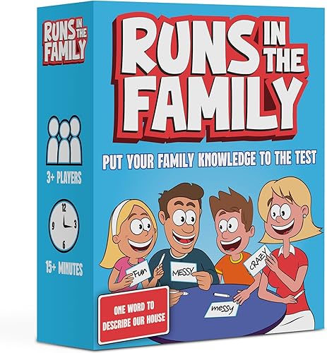 Runs in the Family: divertidos juegos de mesa para la noche familiar - Piensa como lo haría tu familia - Juegos para niños y adultos