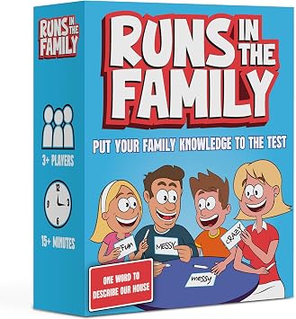 Runs in The Family Fun Board Games for Family Night - Think Like Your Fam Would - Games for Kids-Adults