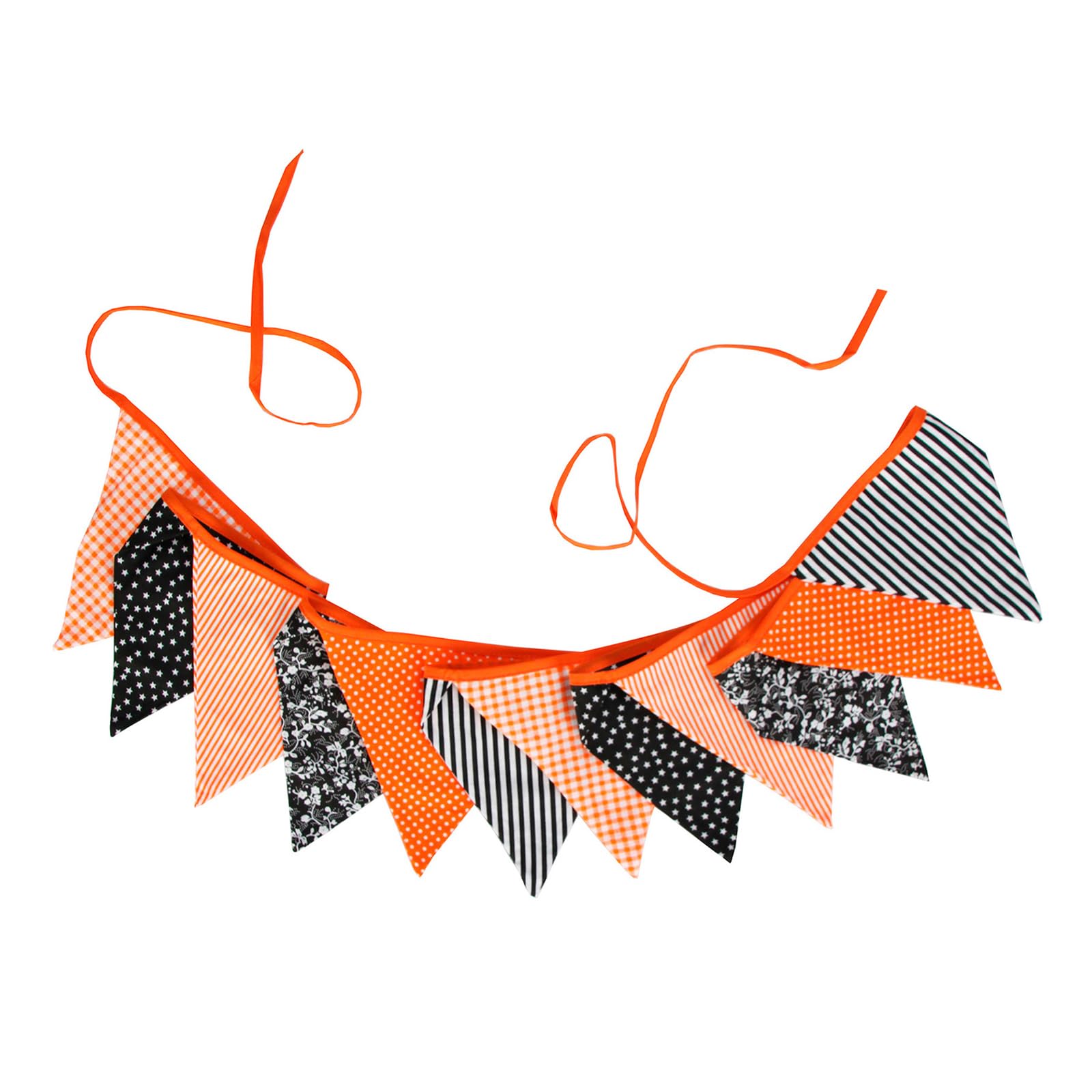 Buxuaaaa Halloween Pennant Banners Thanksgiving Bunting Flags Decors Cotton Fabric Bunting Banners Holiday Party Decoration Indoor and Outdoor Festival Decoration