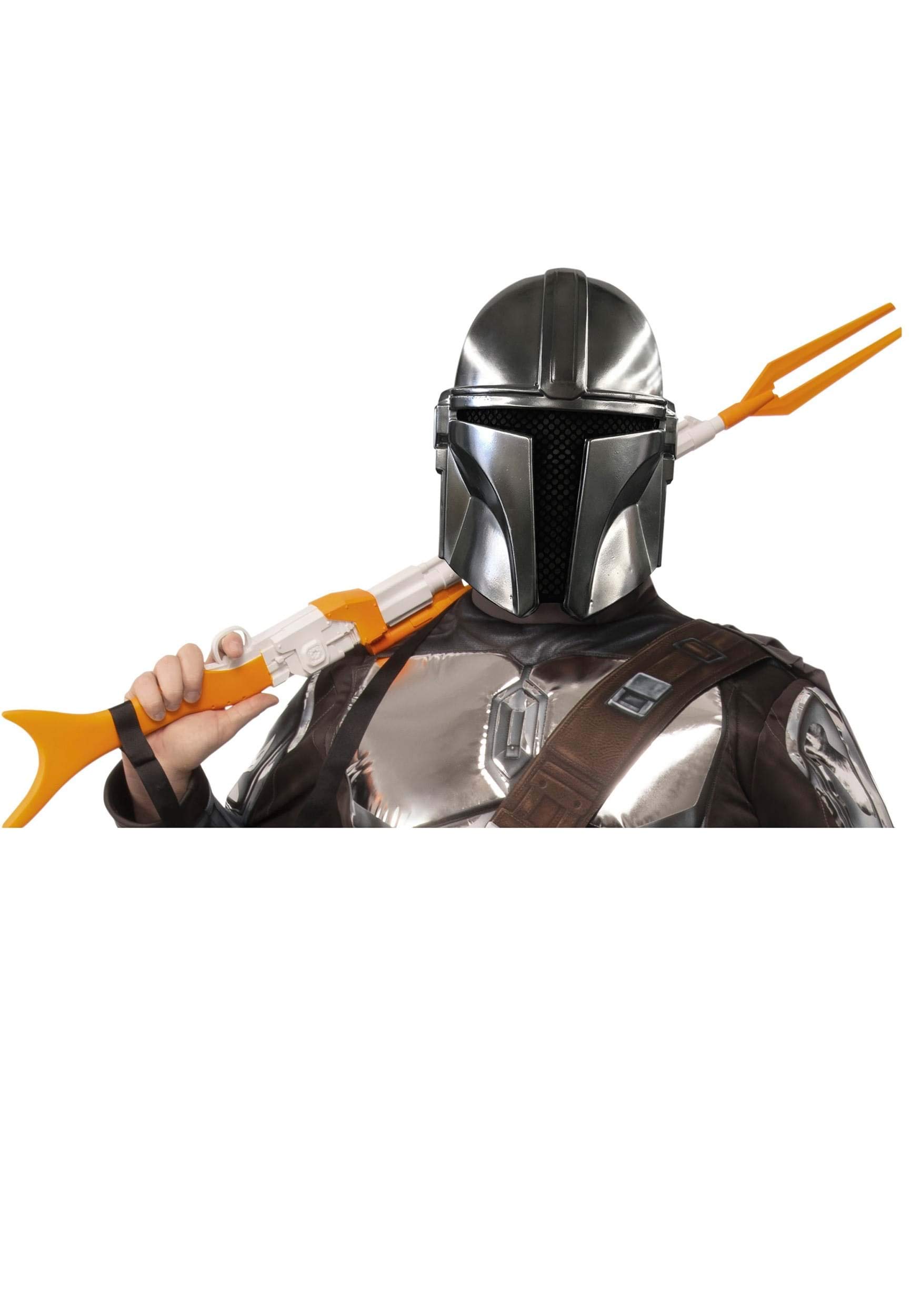 Rubies Star Wars: The Mandalorian Beskar Armor 1/2 Mask Standard, Gray - Image 3