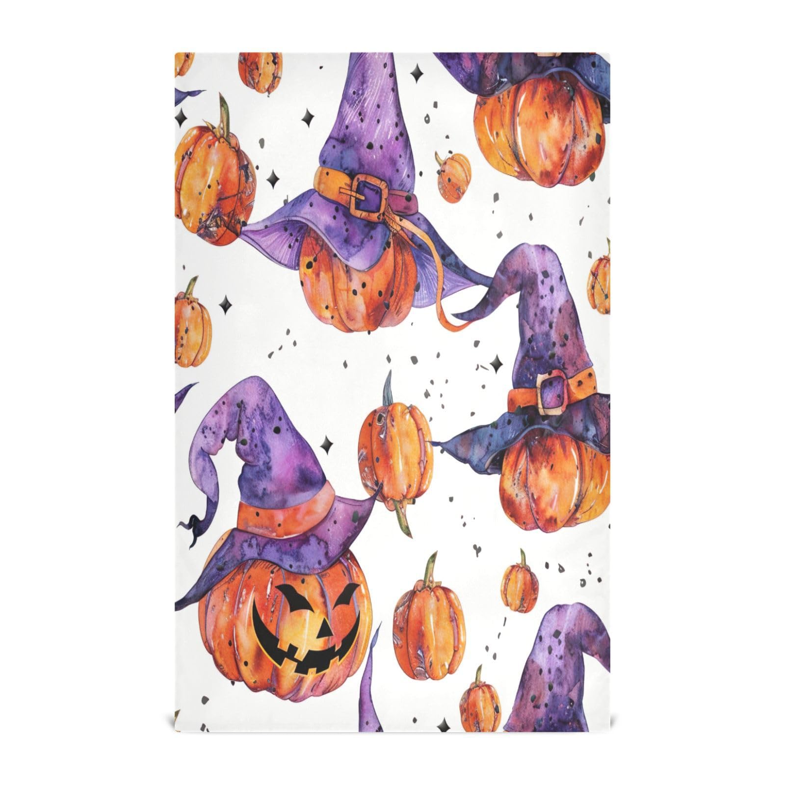 STAYTOP Pumpkin and Witch Hat Kitchen Dish Towel Set,1Pcs Drying Kitchen Towels Tea Towels Gift Set for Drying Cleaning Cooking Baking