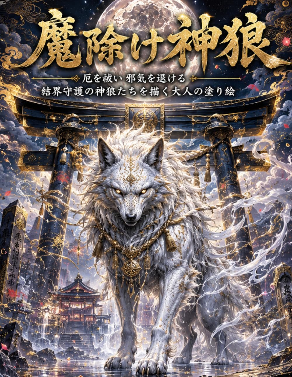 魔除け神狼: 厄を祓い 邪気を退ける　結界守護の神狼たちを描く大人の塗り絵 (幸運を引き寄せる神秘ぬりえシリーズ)