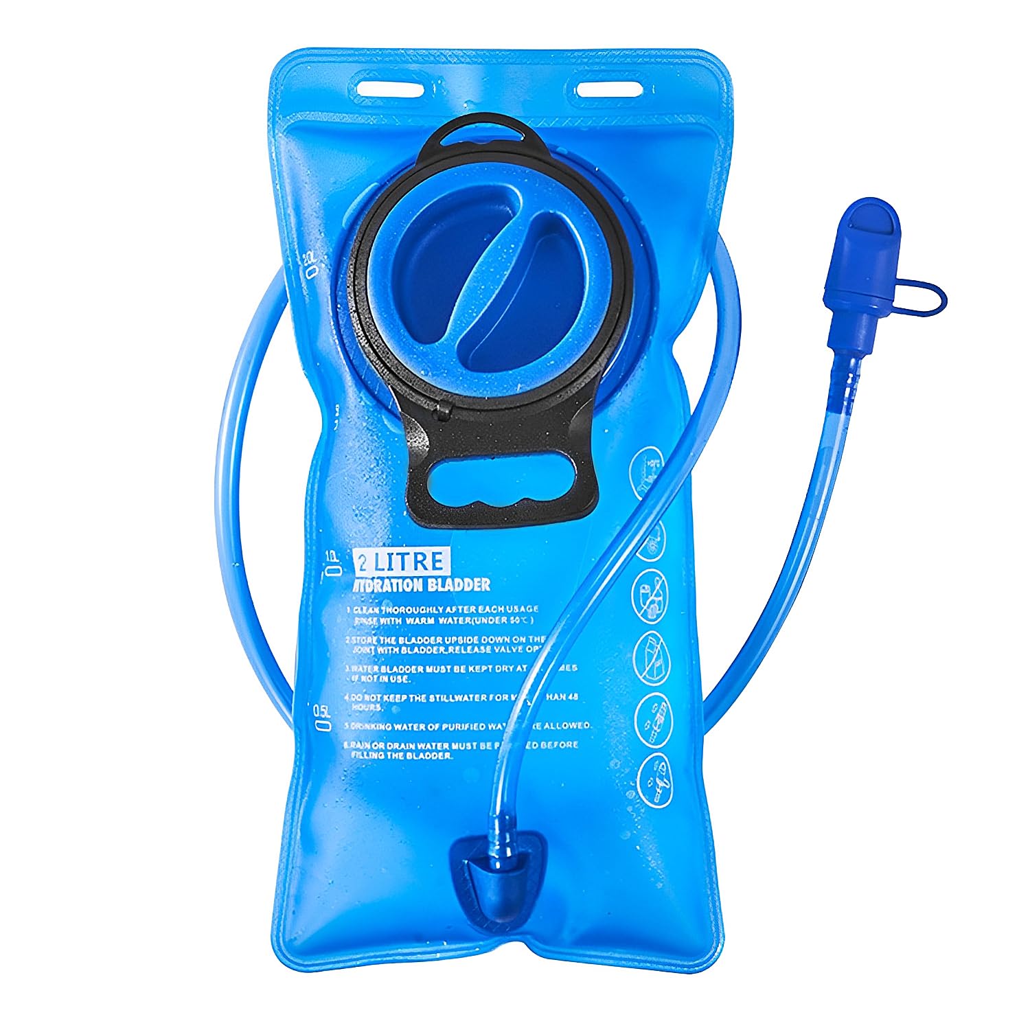 Bolsa de hidratación portátil de 2 l, con tubo para beber, para ciclismo, escalada, correr, senderismo al aire libre, azul, negro, verde