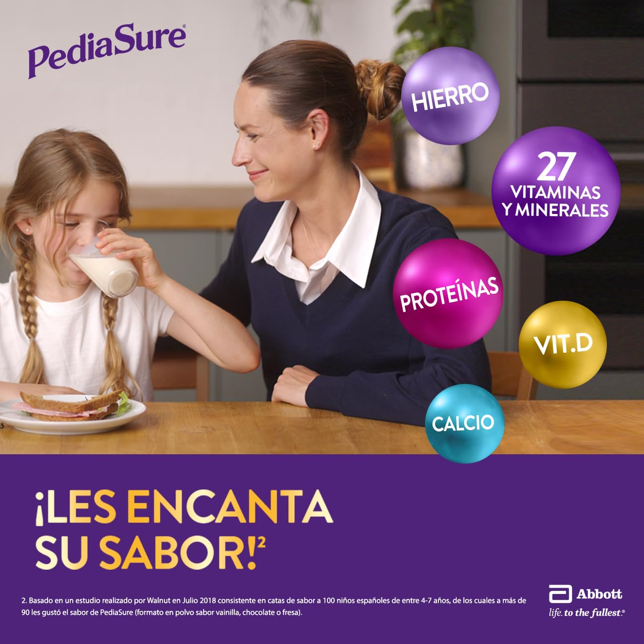 PediaSure – Sabor Cookies & Cream – Complemento Alimenticio para Niños con Proteínas, Vitaminas y Minerales – 850 gr