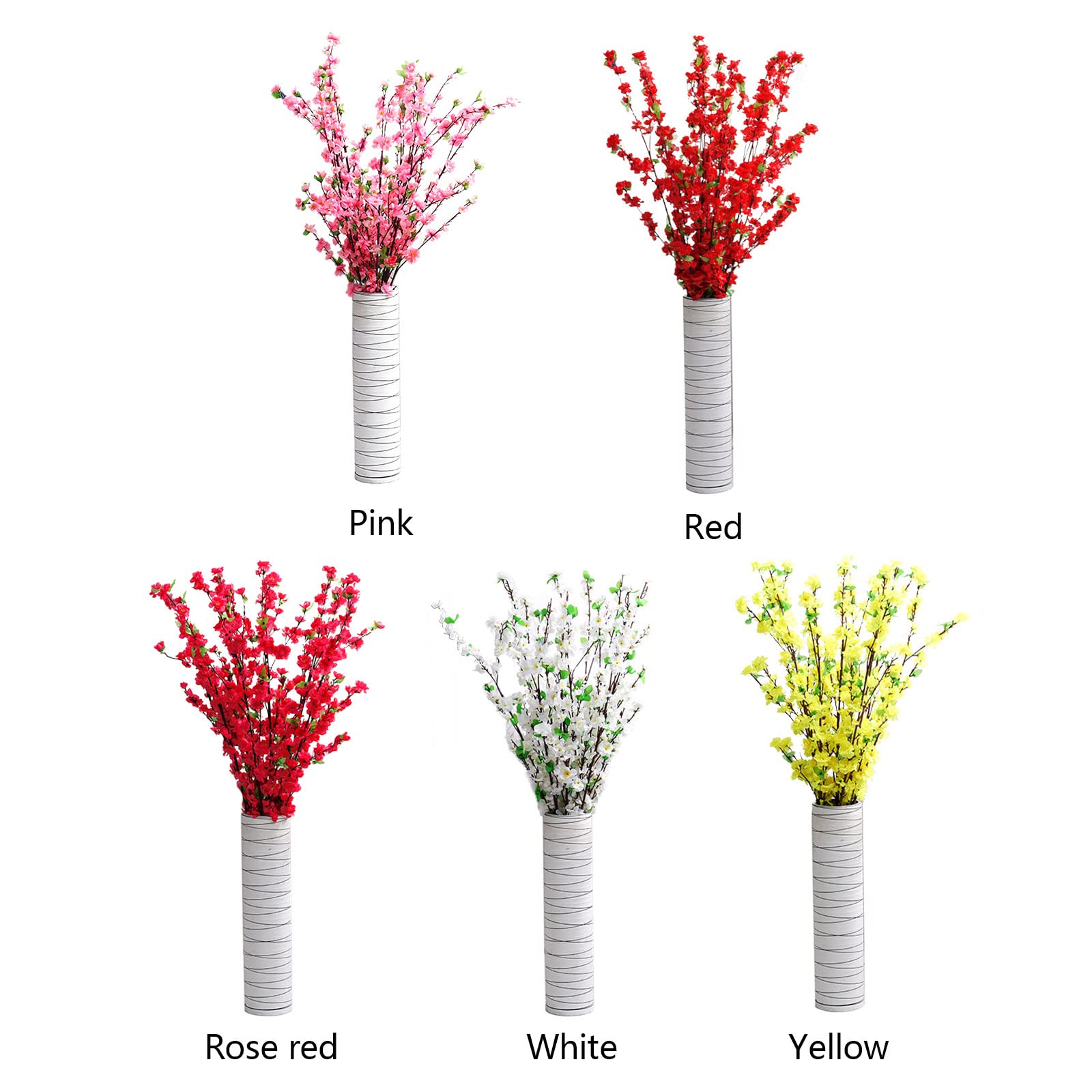 Kunstmatige kersenbloesem takken bloemen zijde perzik bloemen arrangementen hoge kunstplant hoog for thuis bruiloft bloemendecoratie (Size : 4x4m/13x13ft