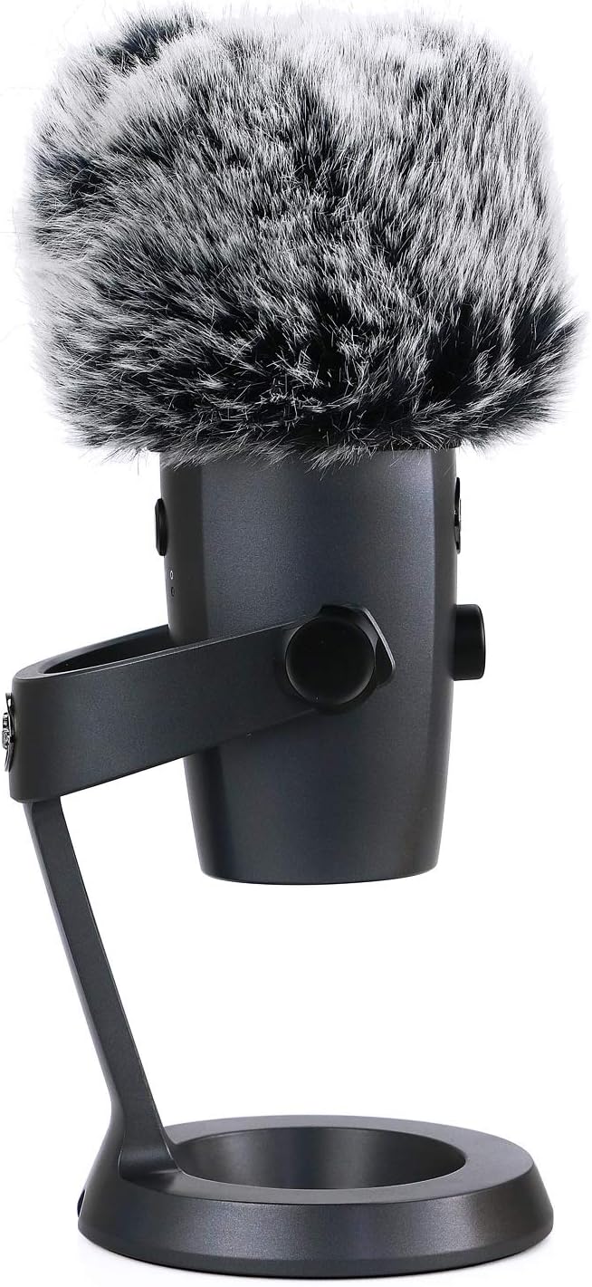 Mic Furry Windscreen Muff for Blue Yeti Nano Condenser Microphone, Mic Cover Microphone Fur Pop Filter by  thumbnail