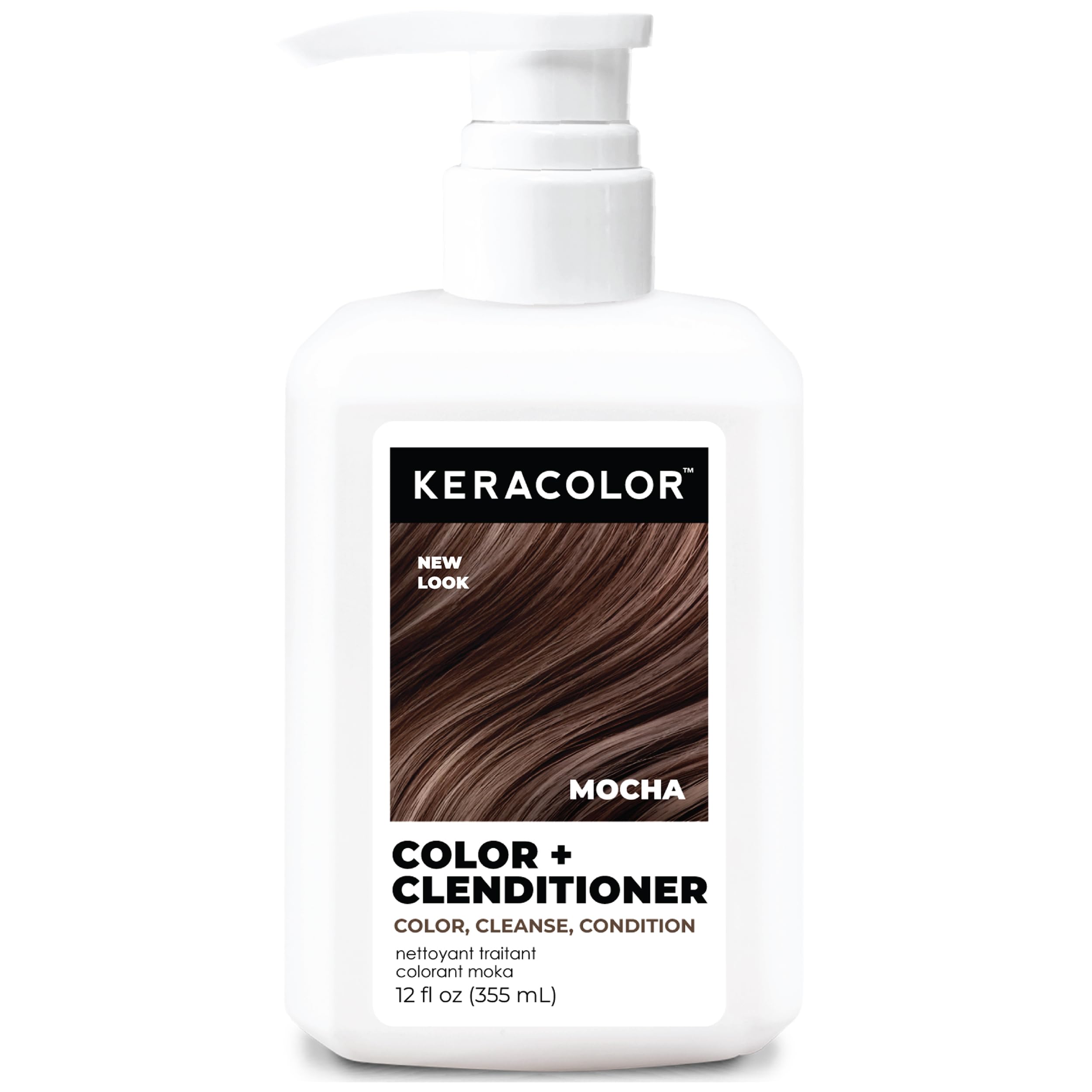 Keracolor Color + Clenditioner 3-in-1 Color-Depositing Conditioner, Gently Cleanses & Conditions, Semi-Permanent Hair Color, 23 Shades, 12 Fl Oz