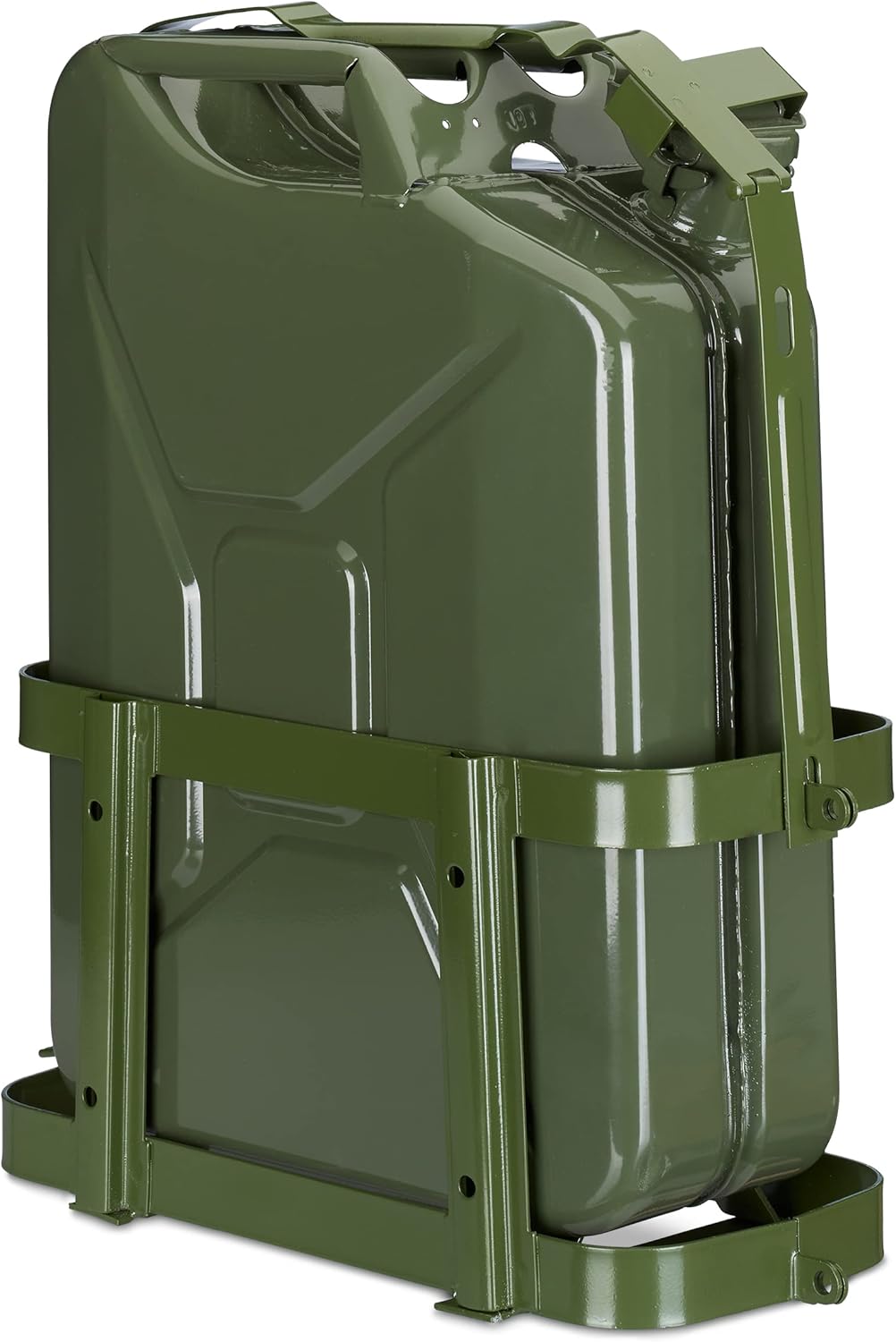 Relaxdays Car Canister Holder for 10 & 20 L Spare Canister, Holder Petrol Canister, Metal