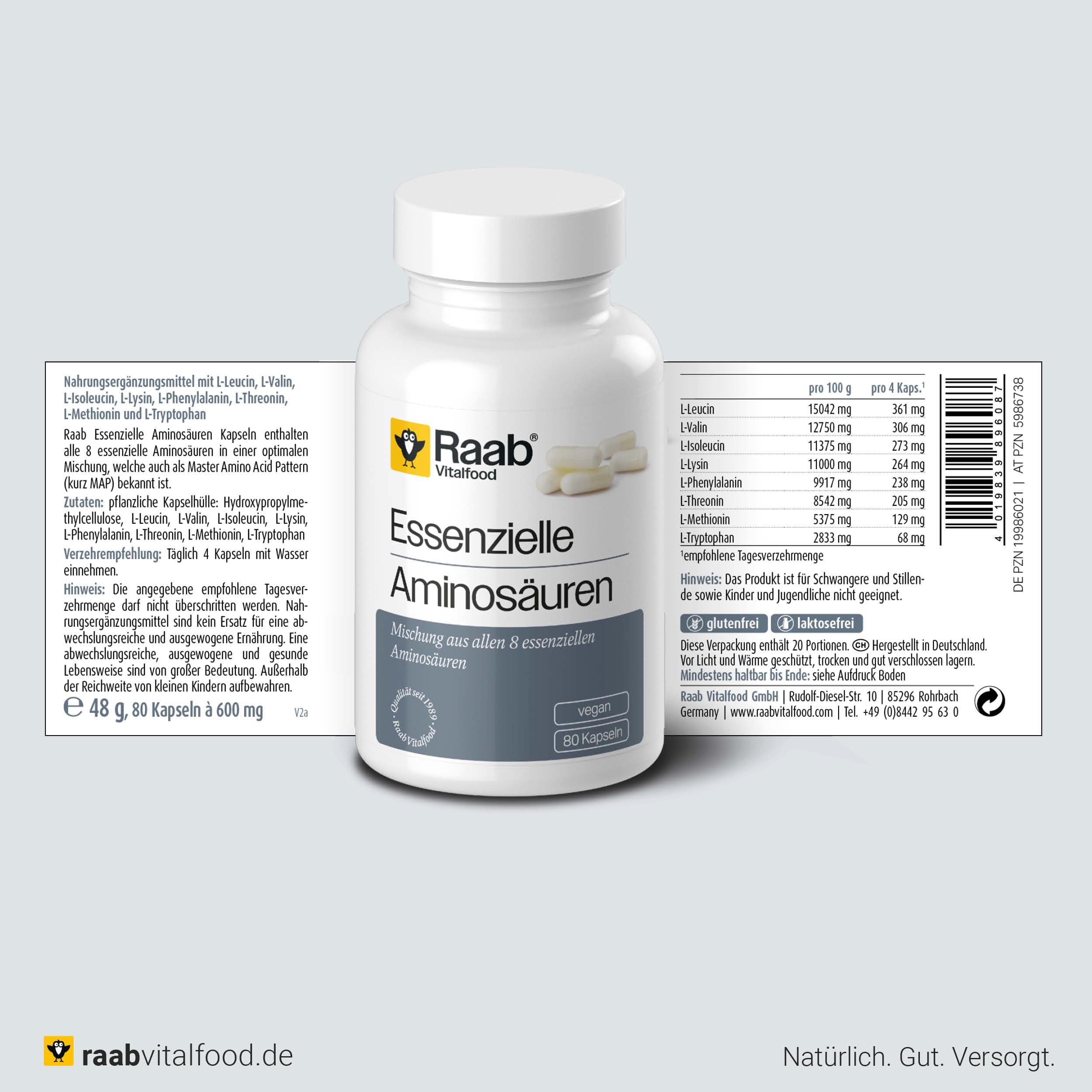 Essenzielle Aminosäuren Kapseln 80 à 600 mg 1 x 48 g
