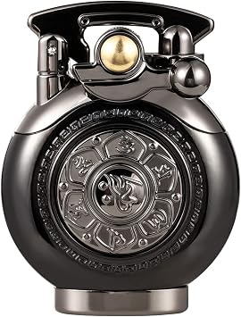Kerosene Lighter Vintage Antique Soft Flame Lighter for Collection-Decorative-Gift-Present Black