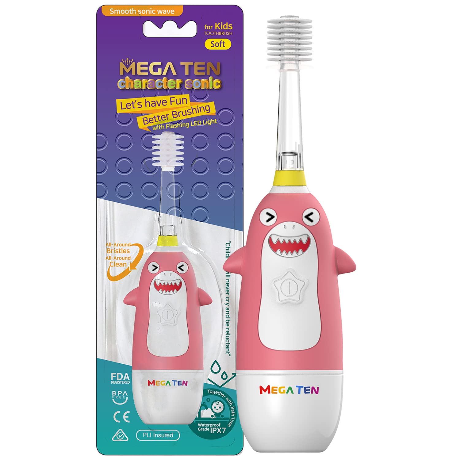 Amazon.com: MEGATEN 360-Degree Kids Electric Toothbrush Made in