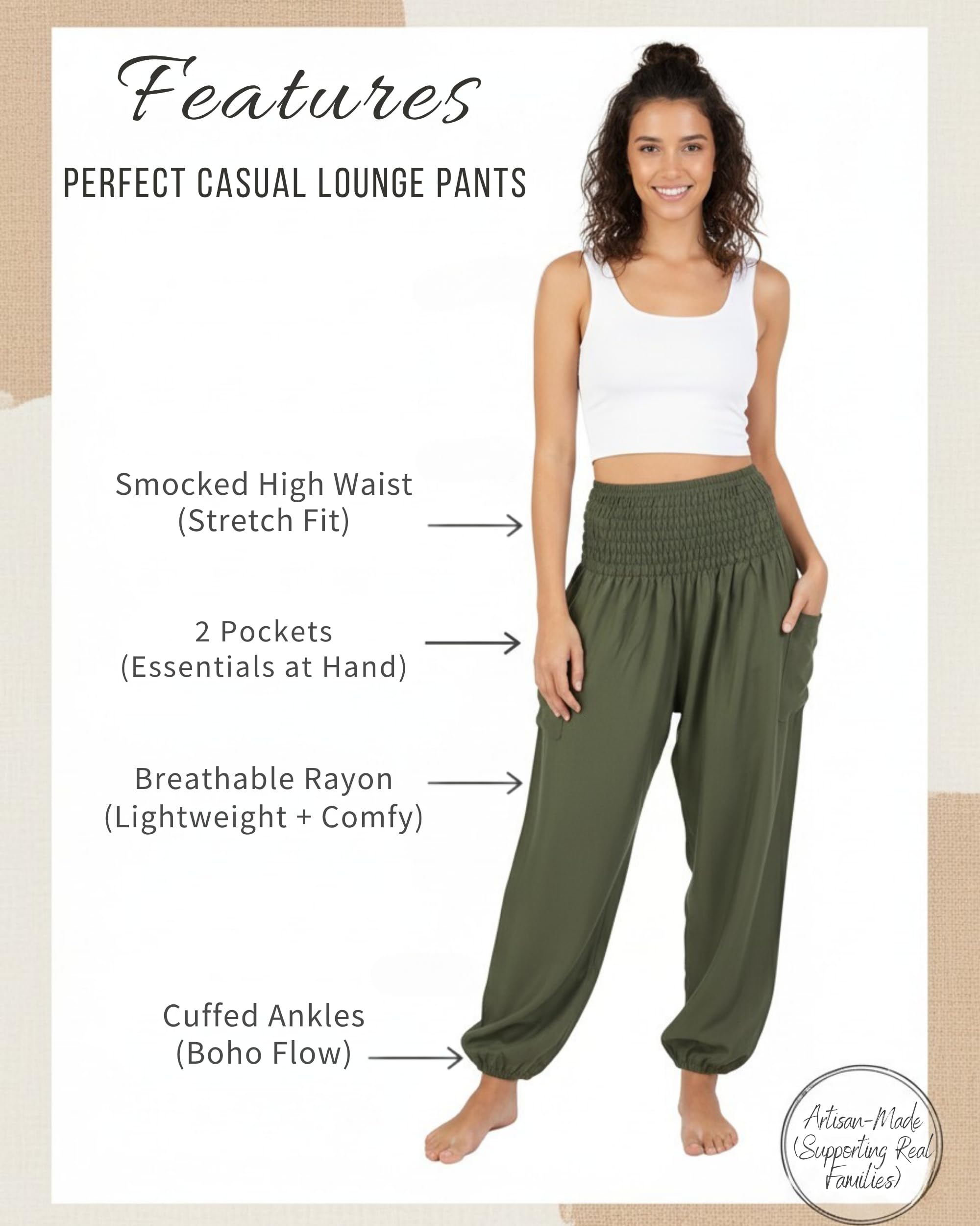 Boho Pants Harem Pants Yoga Trousers for Woman Bohemian Beach Pants
