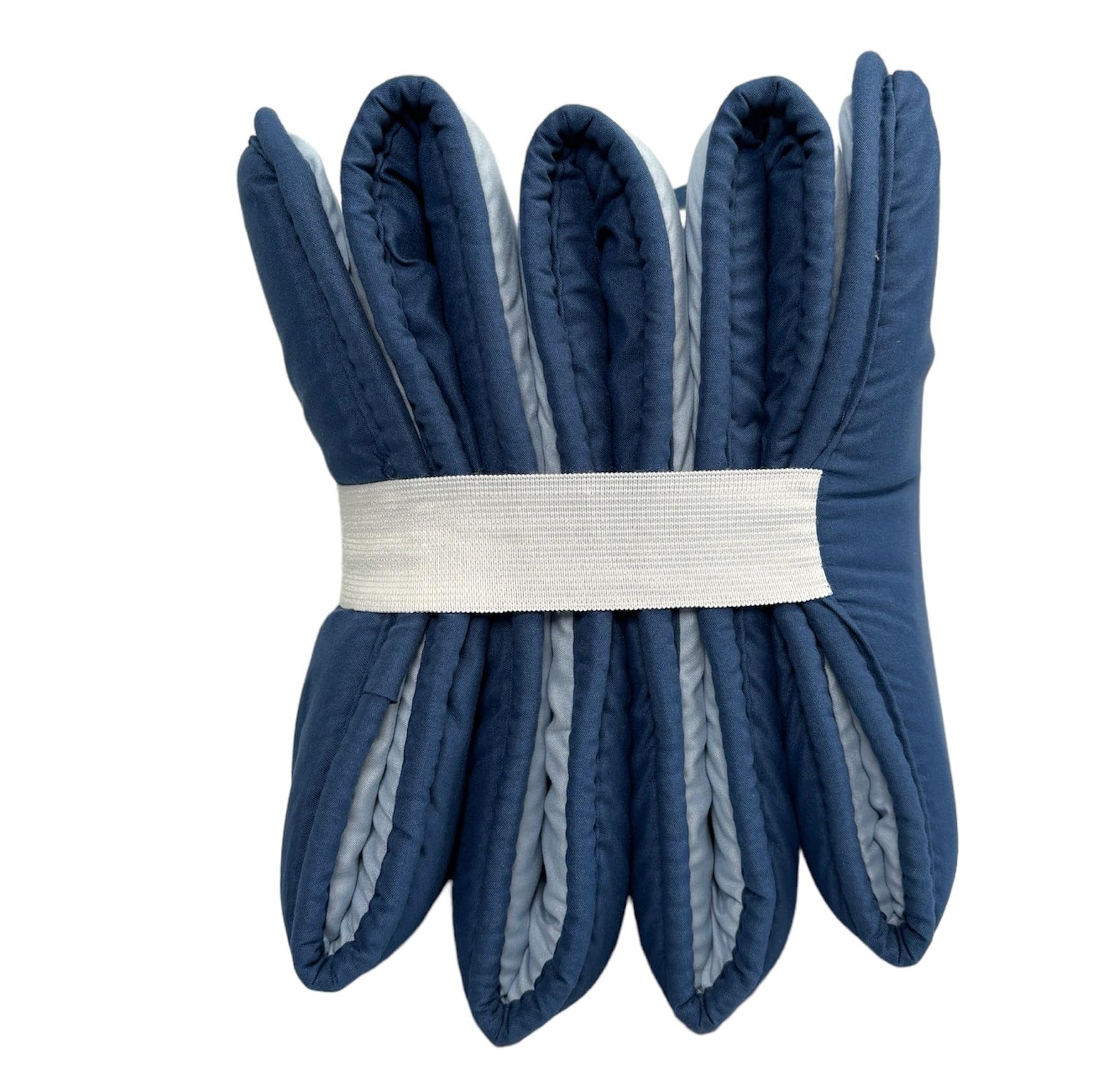 Tata Home Cuscino Imbottito per Sdraio Lettino Materassino Prendisole Pieghevole Cuscino Poltrona Sdraio Relax Trasportabile Salvaspazio Misura Maxi 52x200 cm Blu Avio