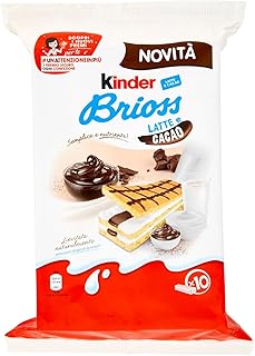 Kinder Ferrero Brioss Latte e Cacao - 4 confezioni da 10 pezzi da 29 g [40 pezzi, 1160 g]