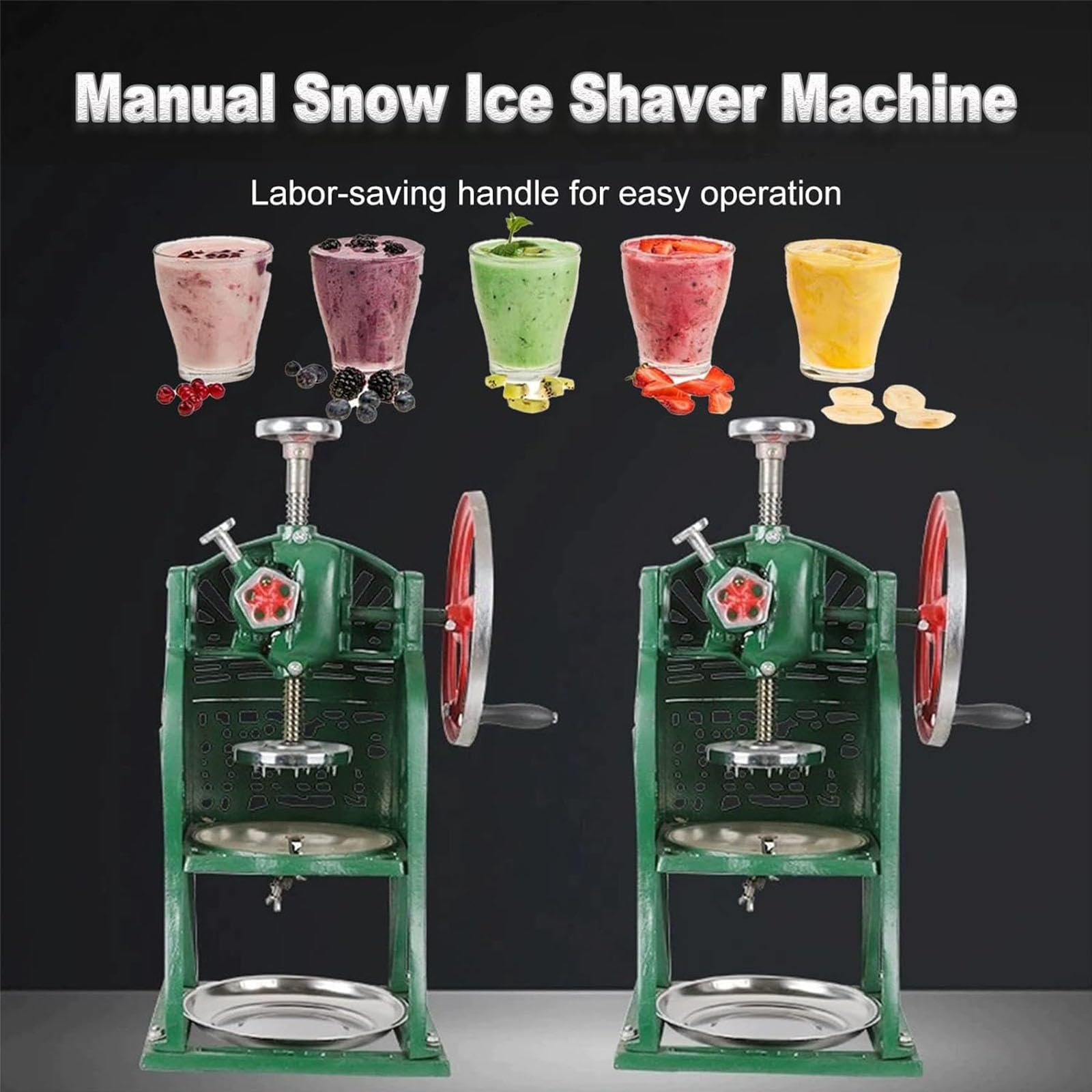 Amazon.com: Manual Ice Crusher Shaver Machine, Large Diameter Hand