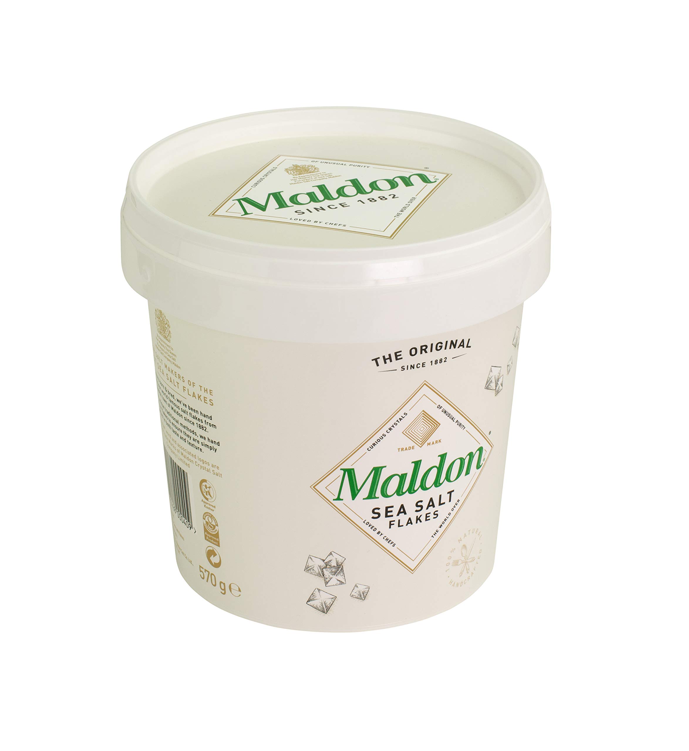 Buy Maldon Salt Company Sea Salt Flakes Resealable Tub(Natural, Handcrafted, Kosher, Premium