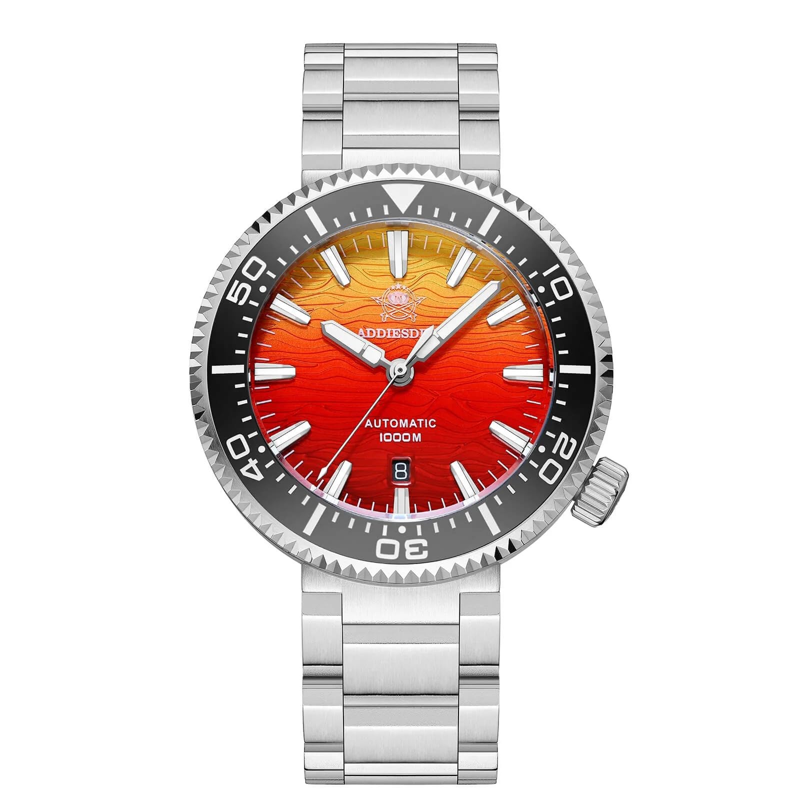 TACTICAL FROG Addiesdive AD2526 46 mm męski zegarek do nurkowania 8215 mechanizm automatyczny