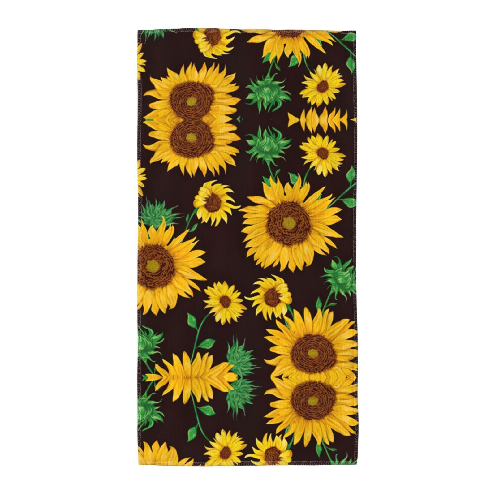 Beautiful Sunflower Printed Quick Dry Beach Towel For Camping Travel Vacation
