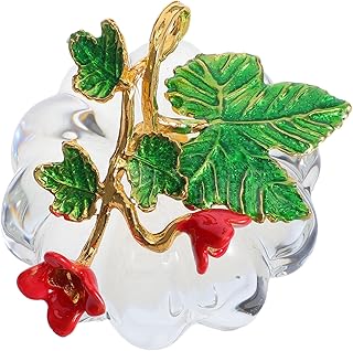 TOPBATHY Crystal Glass Pumpkin Figurine Fall Harvest Decor for Thanksgiving Seasonal Indoor Table Decoration Collectible Ornament with Elegant Light Reflecting Design