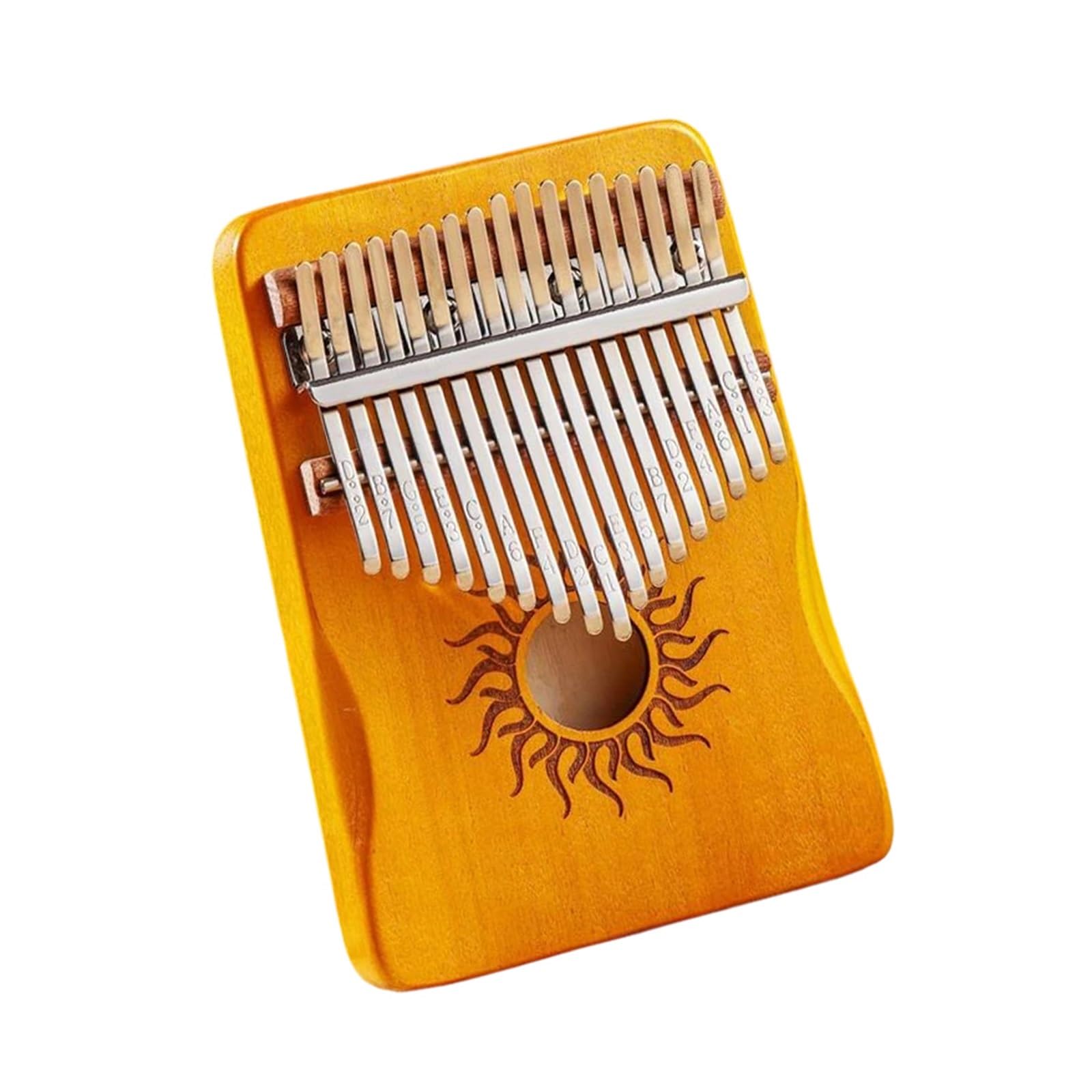 Kalimba Profesional De Arce De 17 O 21 Teclas Para Principiantes Instrumentos Musicales Kalimba(Yellow 17 key)