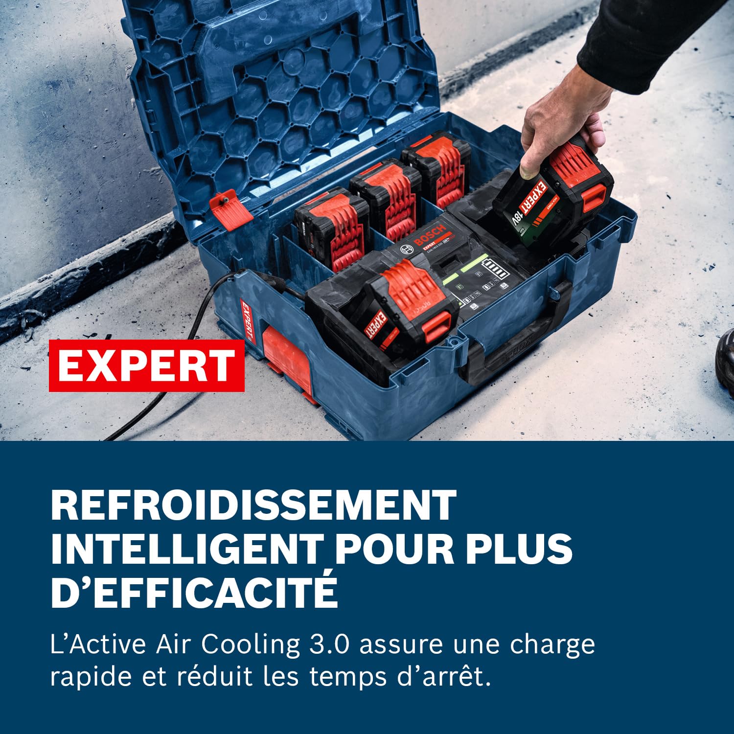 Chargeur parallèle ultra-rapide mobile Bosch EXPERT 18V System EXAL18V2-320 (avec L-BOXX 162)