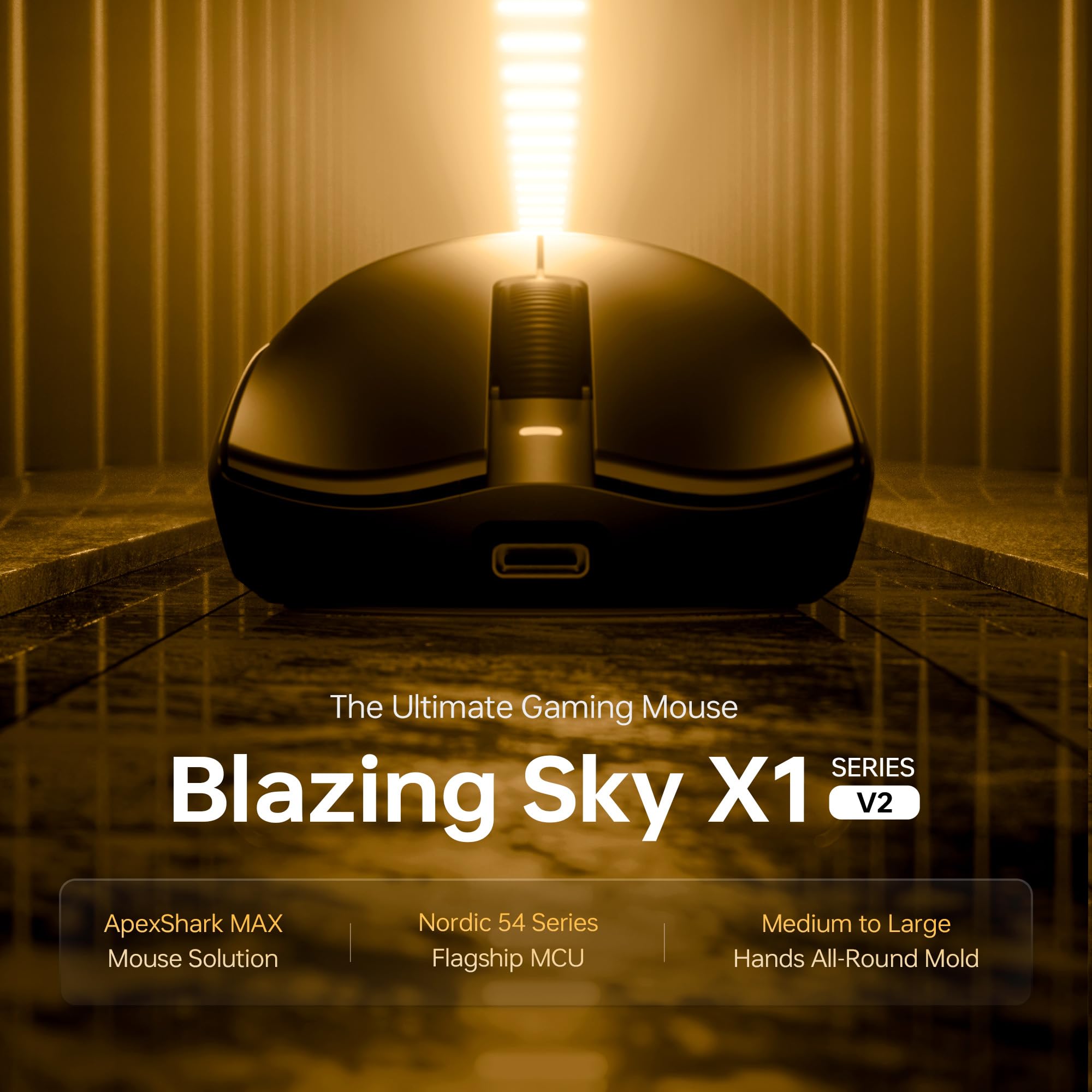 ATK X1 Air Ultimate Gaming-Maus, kabellos, PAW3950 Ultra, 8K Hz - wei?