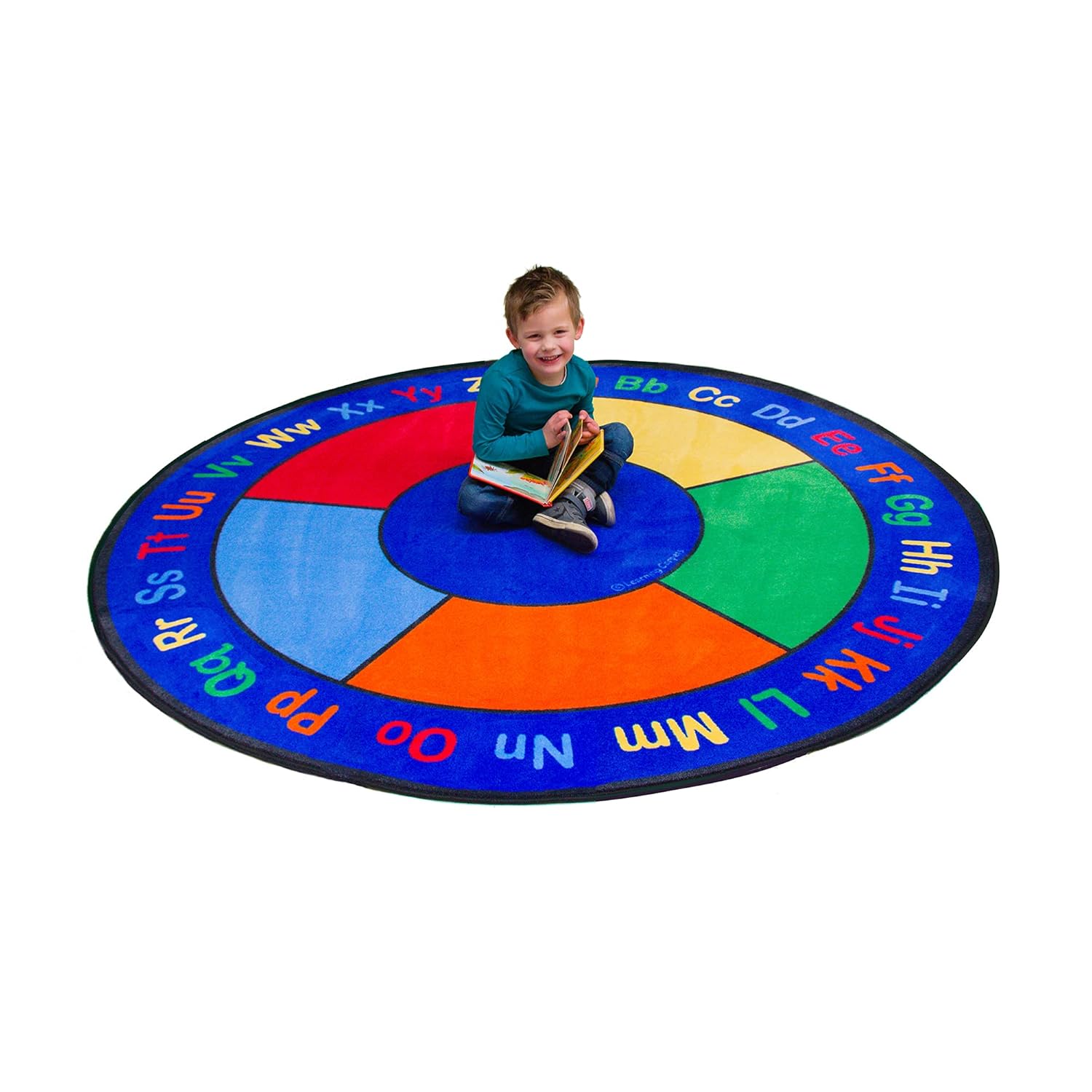 Limited Stock Learning Carpets CPR483 - ABC Squares Round, Small 70% Off Everything Learning Carpets CPR483 - ABC Squares Round, Small