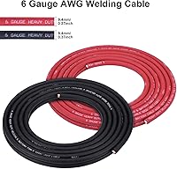 Vista 8 de iGreely Alambre Calibre 6 AWG 20 Pies Negro + 20 Pies Rojo Batería de Soldadura Cable Ultra Flexible de Cobre Puro + 5 pzs de Conectores de Terminal
