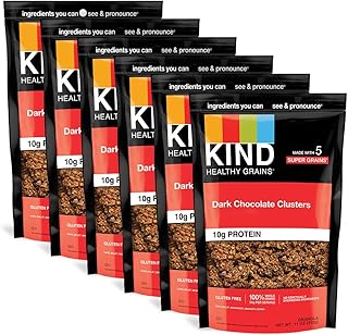 KIND Healthy Grains Granola, Dark Chocolate Clusters, Healthy Snacks, Gl...