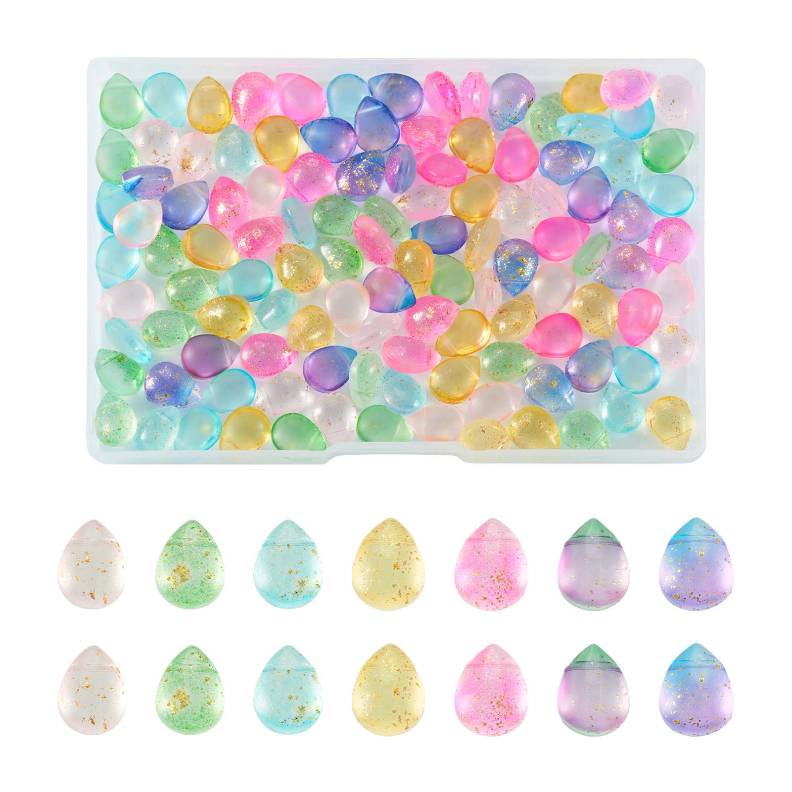 Beadthoven Lot De 100 Perles En Verre à Facettes Transparentes à