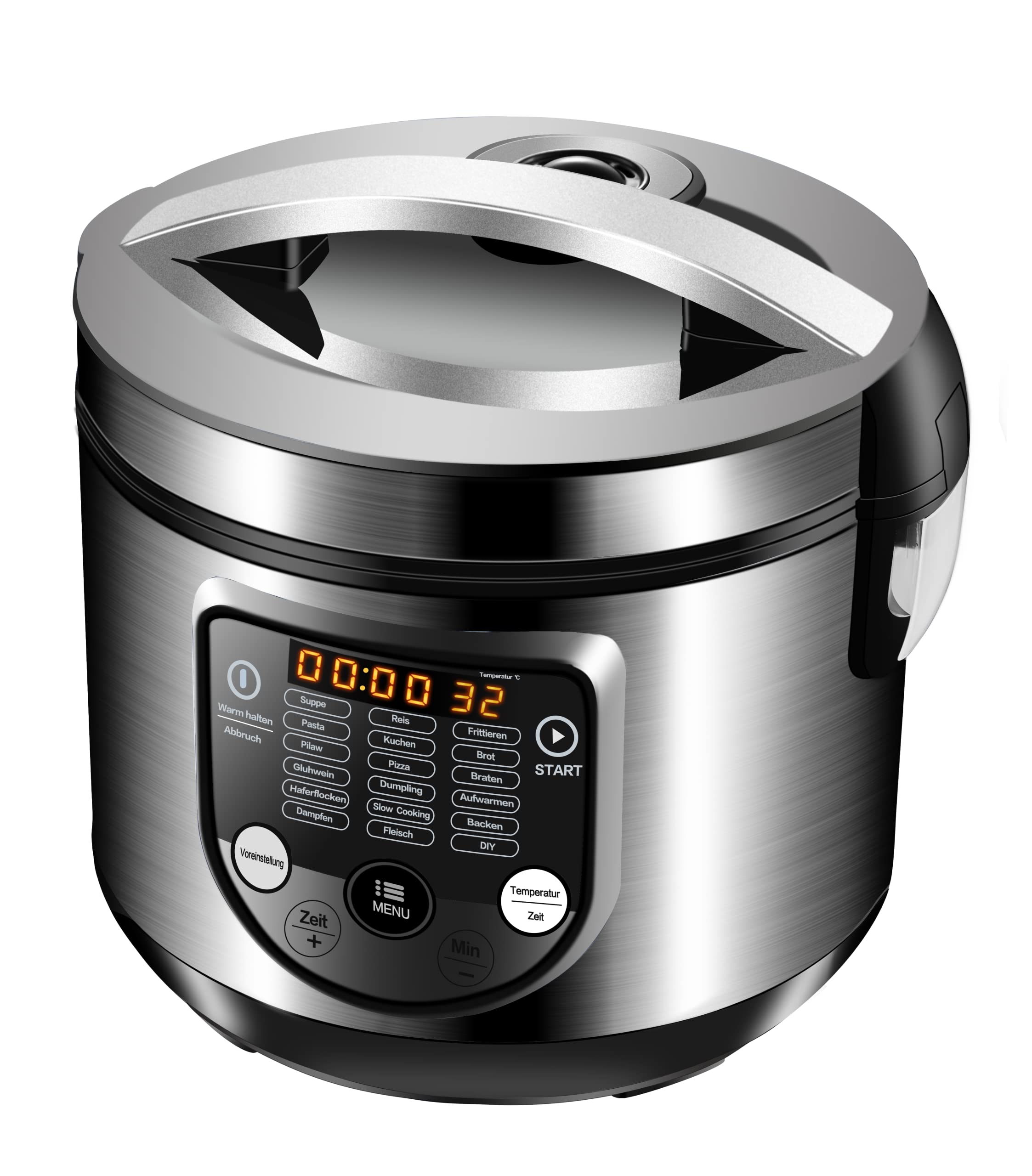 Pentola Multiuso 18 in 1 - 900 Watt, 5 Litri, Cuoci Riso, A Vapore, Padella per Saltare, Yogurt e Pressione