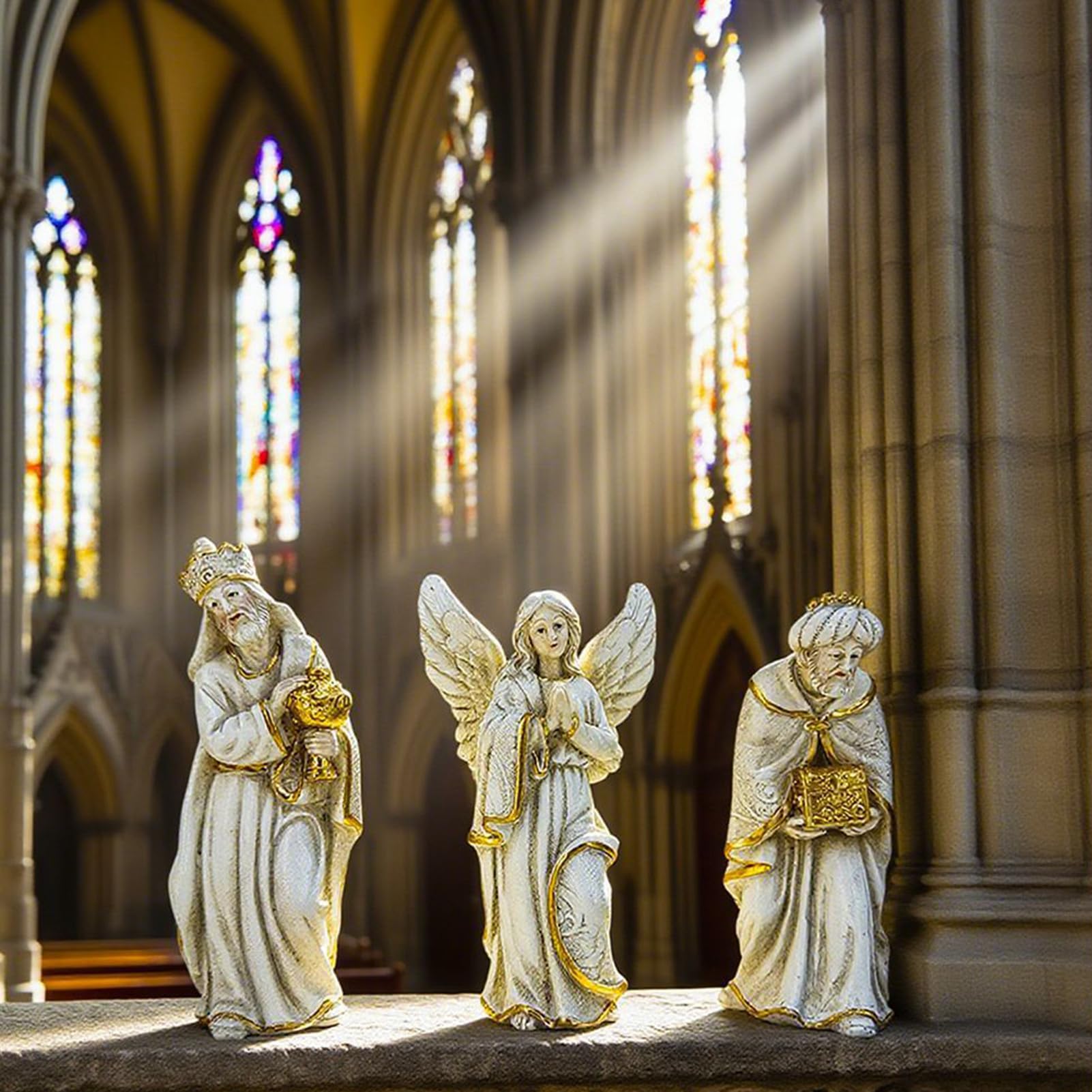 Crèche De Noël 11 Pièces Crèche De Noël Décoration Intérieure Pour Période | Figurine Religieuse Pour Église Fête Portail Maison Jardin Église