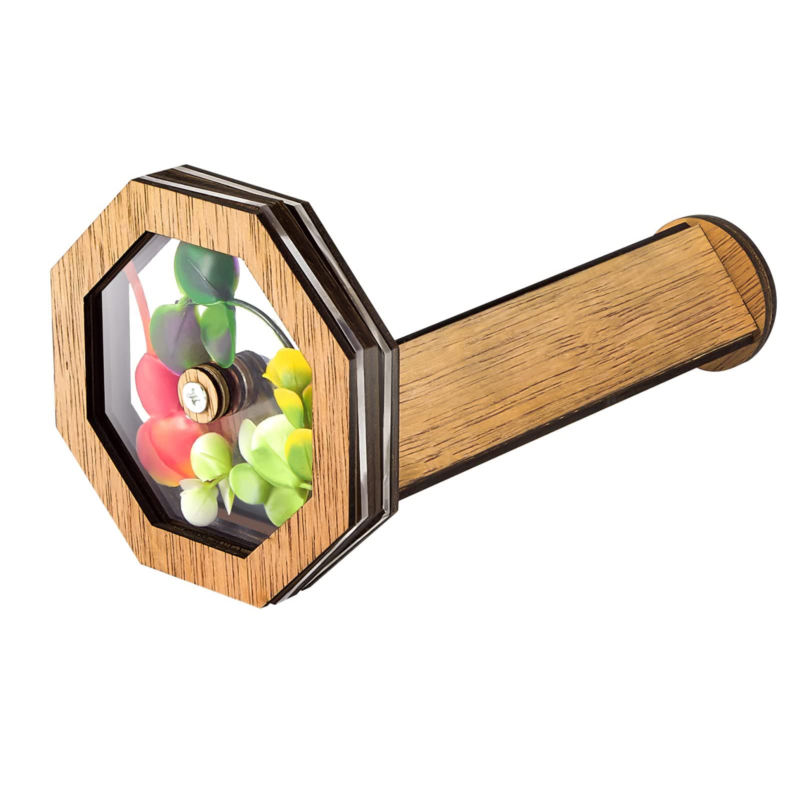 Natural Kaleidoscope Kit, DIY Kaleidoscope Making Set Wooden Magic Rotating Kaleidoscope Outdoor Classic Handmade Toy Education Toys Nature Inspired Kids Toy for Nature Lovers (1 Pc Planets)
