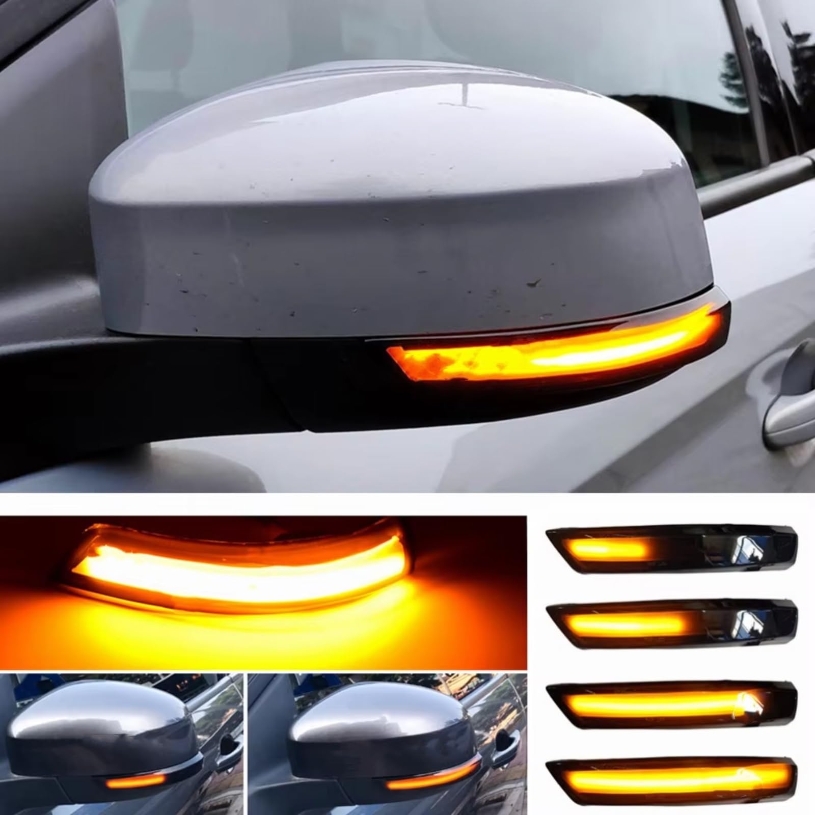 Compatibile Con Ford Per Mondeo Mk4 2010 2011 2012 2013 2014 Indicatore Direzione Dinamico Luce Segnale Laterale Specchietto Retrovisore Indicatore Lampada Lampeggiante Segnale di Girata Luce(Yellow)