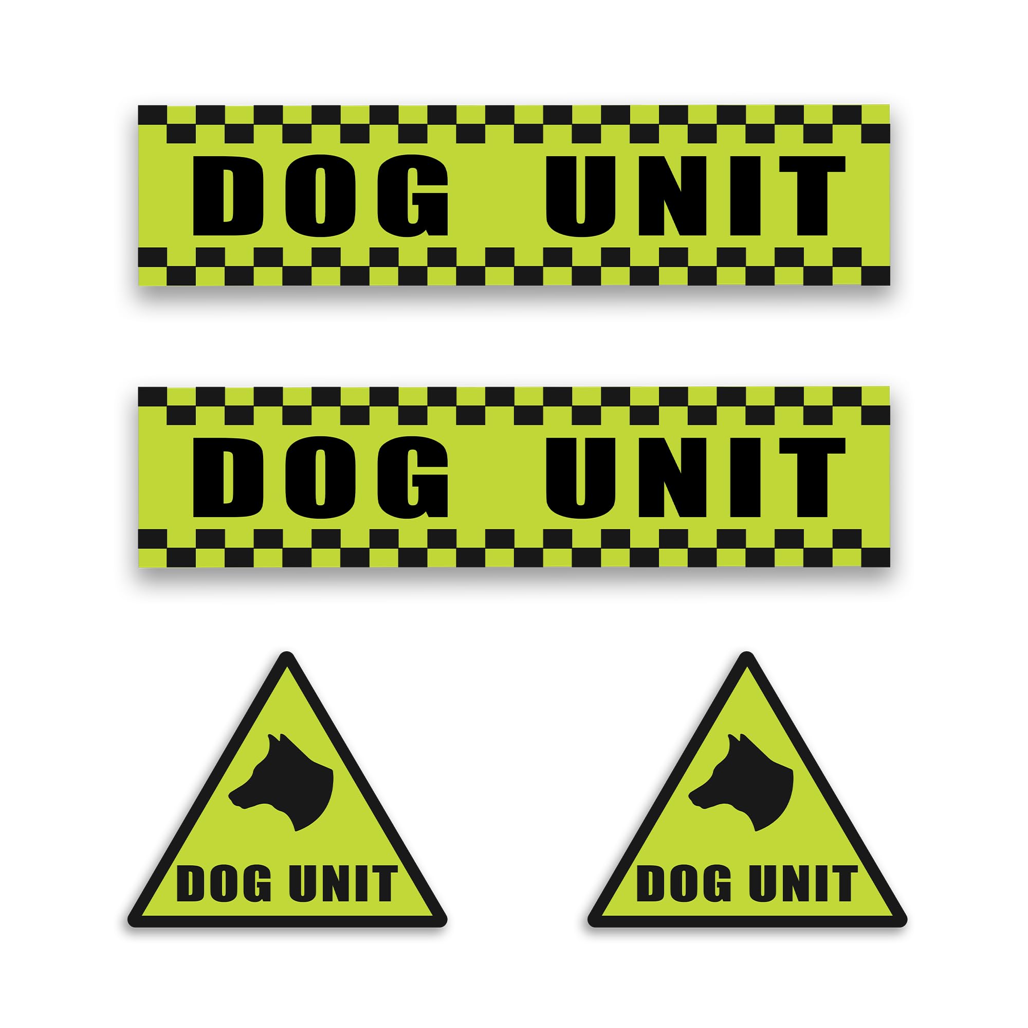 K9 Dog Unit Magnetic Signs – Reactive Dog Warning Sticker for Car & Van – Reflective Magnetic Vehicle Sign for Safety & Security – Weatherproof Design 620x150mm-175x200mm = Pack of 2